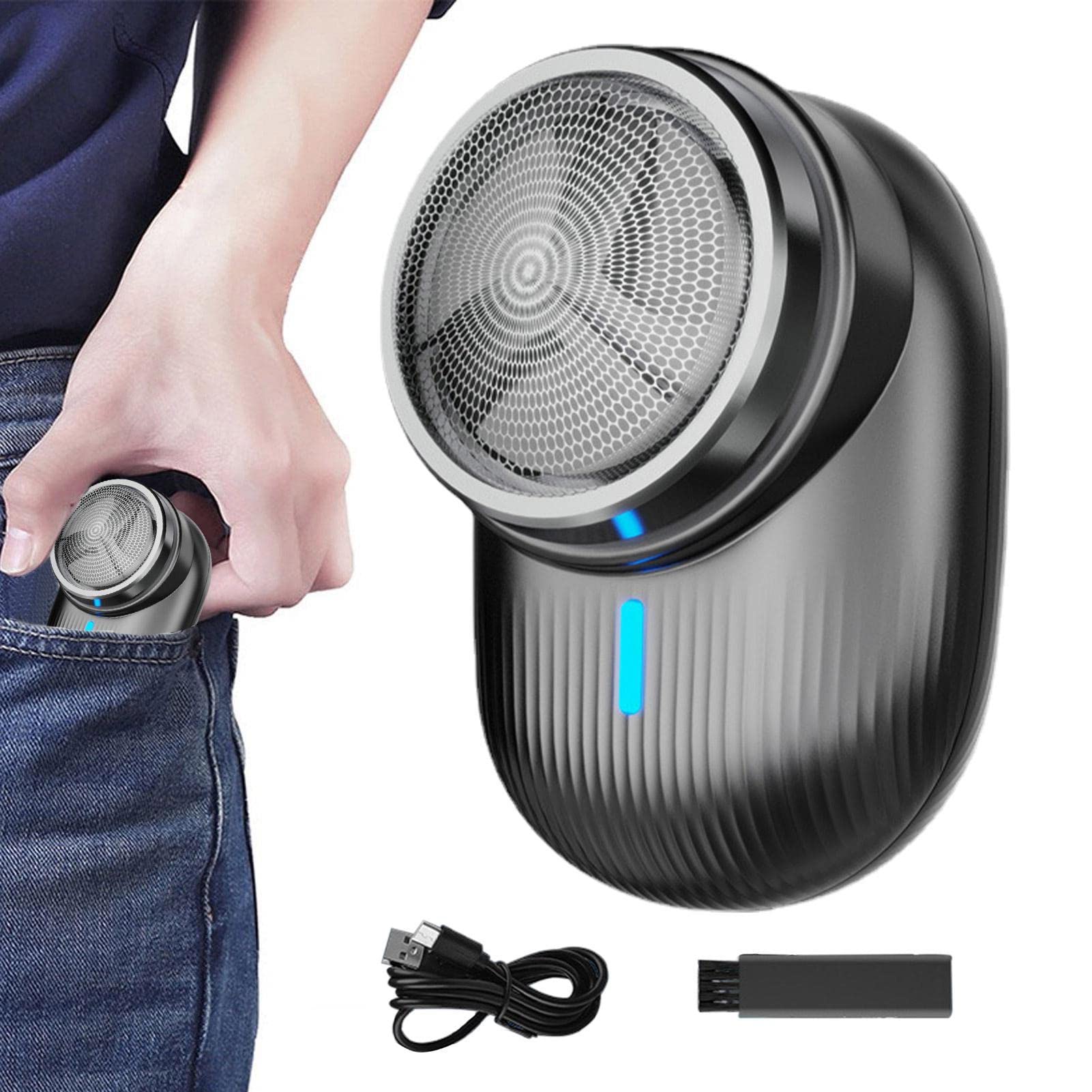 Upgrade Mini Electric Razor for Men - USB Rechargeable Shaver with Precision Blades | Portable Travel Shaver for Home, Car & Grooming Kit | Perfect Gift for Dad, Father's Day & Christmas (Firulab Brand)