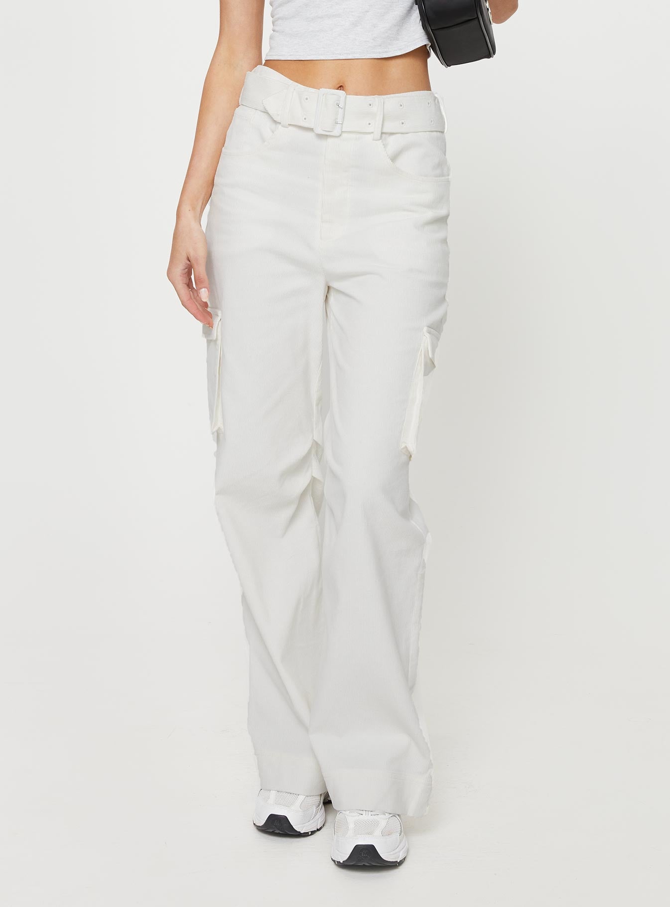 Aidane Men's White Cargo Pants with Adjustable Drawstring & Multiple Pockets - Perfect for Outdoor Hiking, Travel & Casual Wear