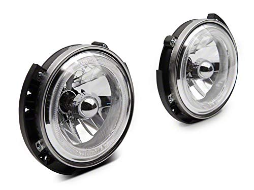 Raxiom LED Projector Headlights with Halo Rings for Jeep Wrangler JK (2007-2018) - High-Performance Off-Road Lighting Upgrade for Night Driving & Adventure