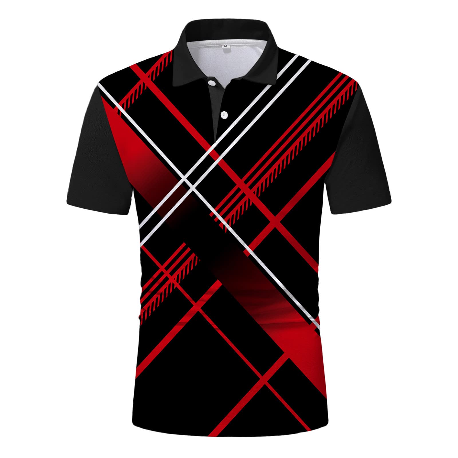 Men's Slim Fit Short Sleeve Polo Shirts - Breathable Mesh Fabric, Fashion Henley Neck Design - Perfect for Casual Wear, Golf, Office & Summer Outfits