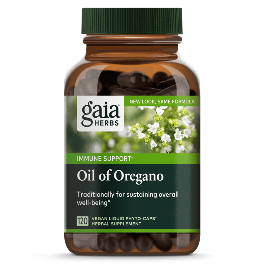 Gaia Oil of Oregano 60 Softgels - Immune Support Supplement for Cold & Flu Season - Boost Wellness at Home, Work & Travel
