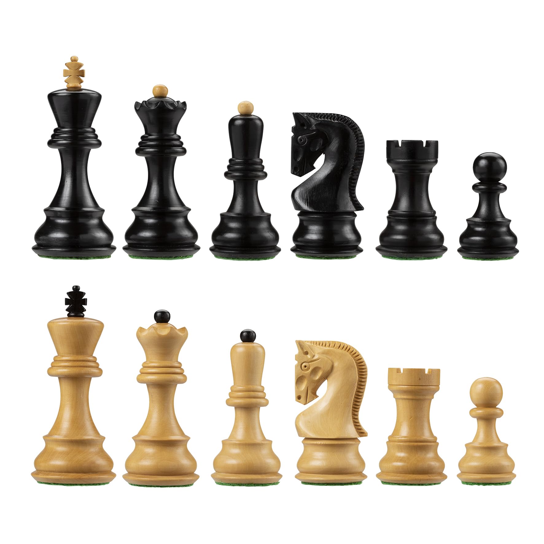 Bobby Fischer Zagreb Ebonized & Boxwood Chess Set - 3.75 Inch King, Premium Weighted Wooden Chess Pieces, European Staunton Style | Luxury Tournament Chess Set for Adults | Perfect for Home Decor, Office Display & Competitive Play