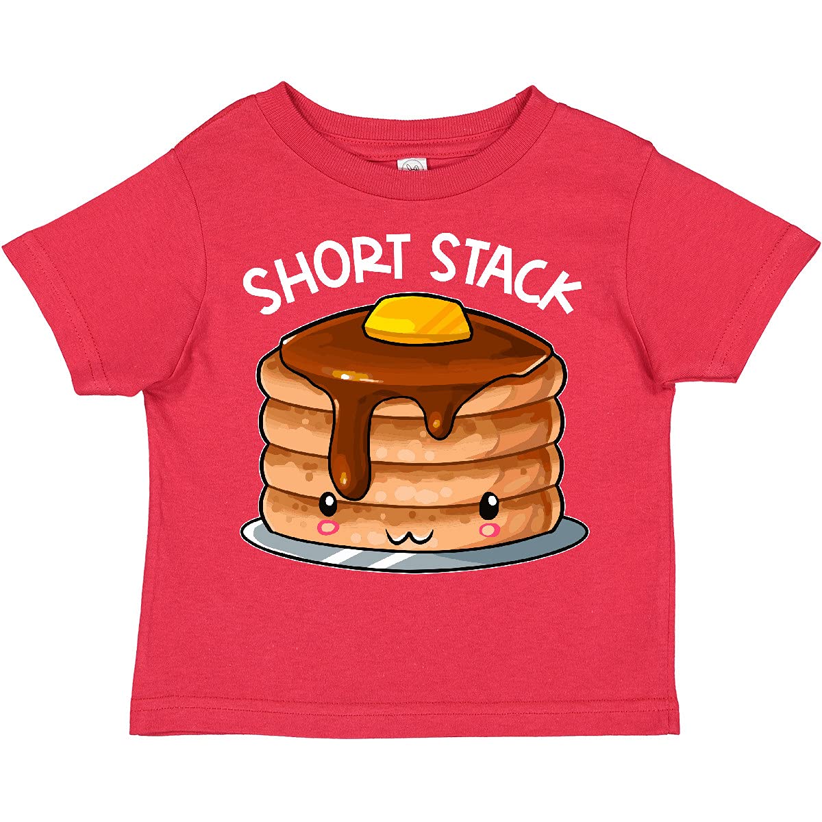 Inktastic Short Stack Cute Pancake Breakfast Toddler T-Shirt - Adorable Kids Graphic Tee for Breakfast Lovers - Perfect for Family Brunch, Playdates & Casual Wear