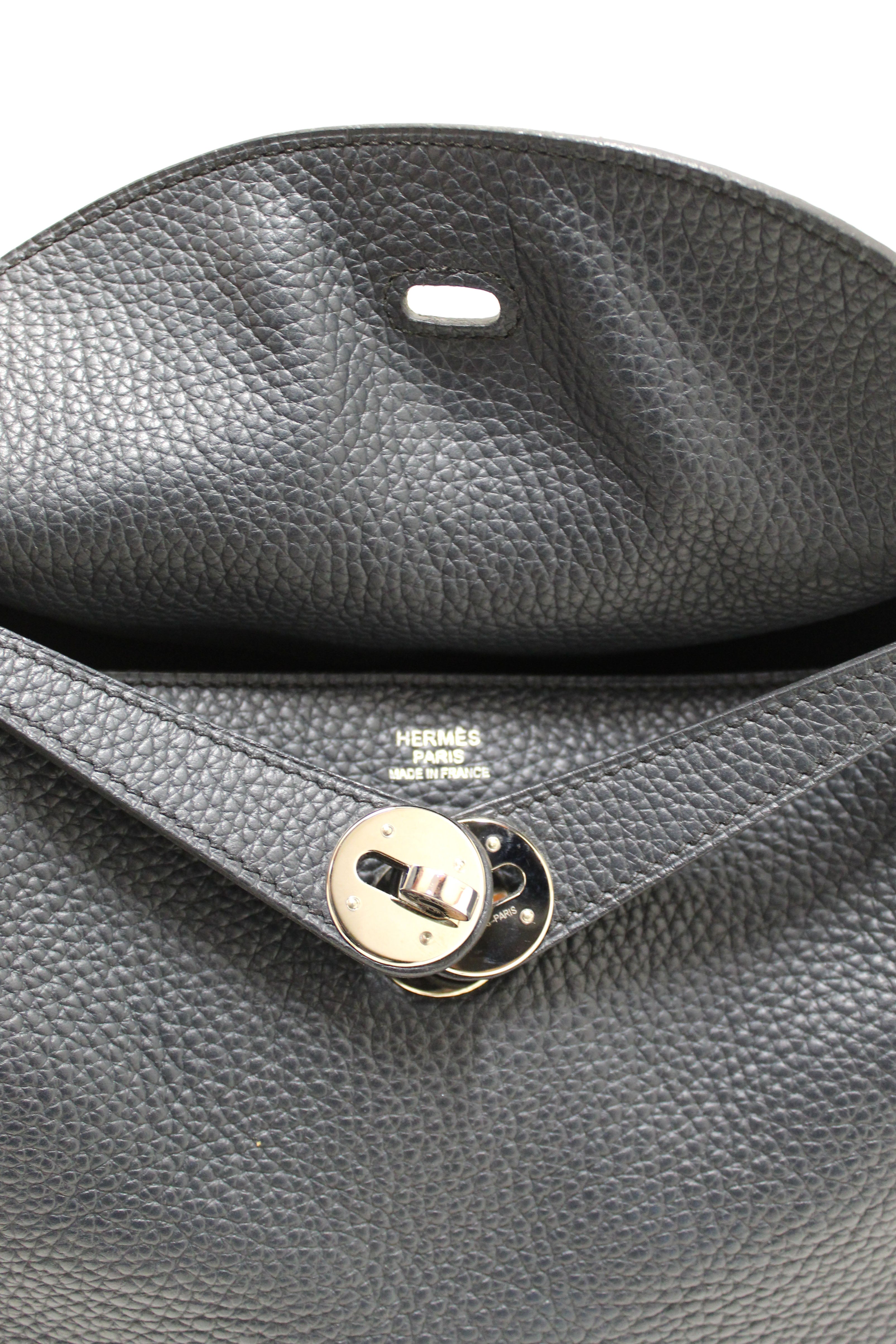 Authentic Hermes Bleu Indigo Togo Leather Lindy 30 Handbag - Luxury Shoulder Bag for Women | Perfect for Work, Travel & Special Occasions