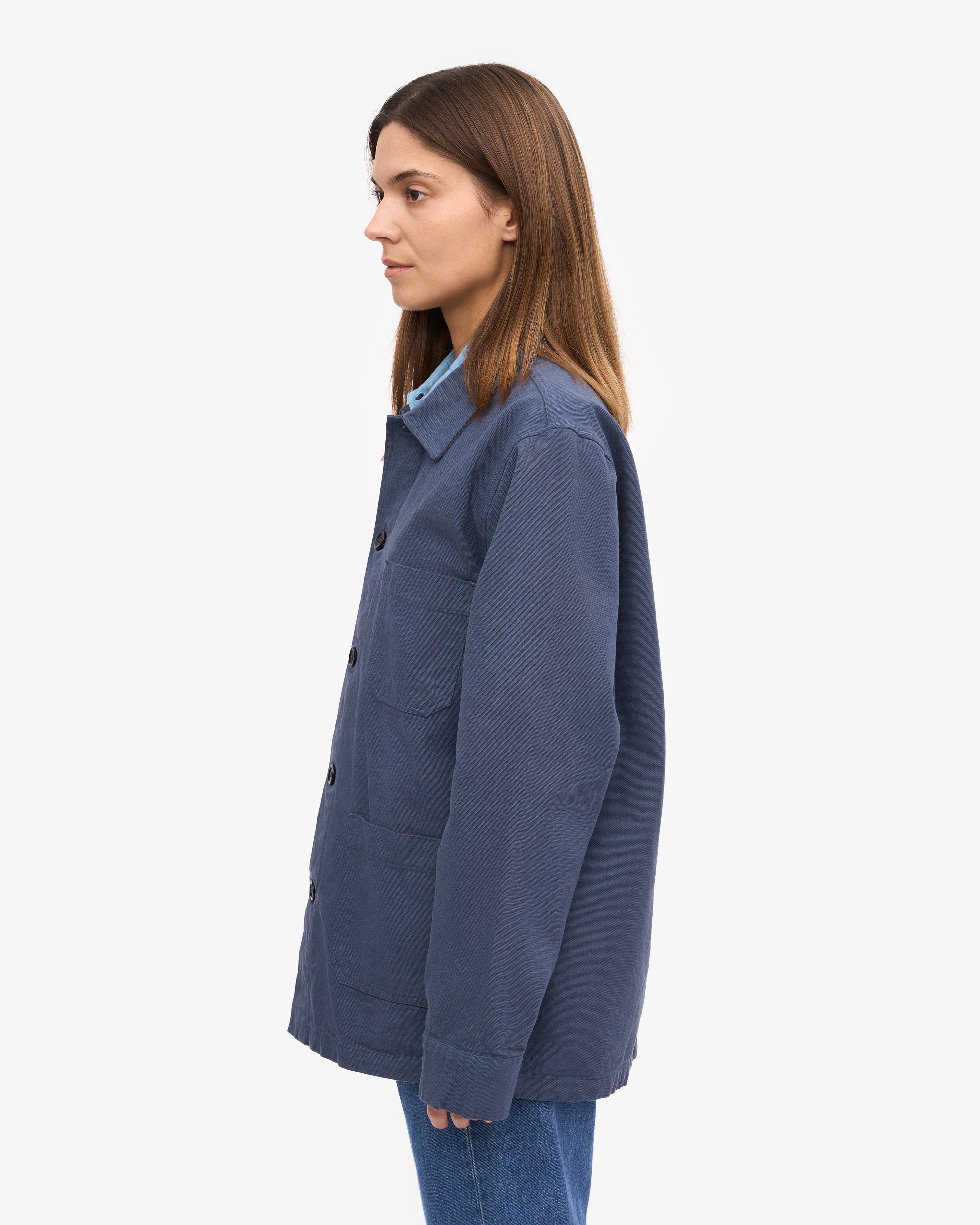 Premium Organic Cotton Workwear Jacket for Men & Women - Petrol Blue - Durable & Comfortable for Outdoor Jobs, Construction & Casual Wear