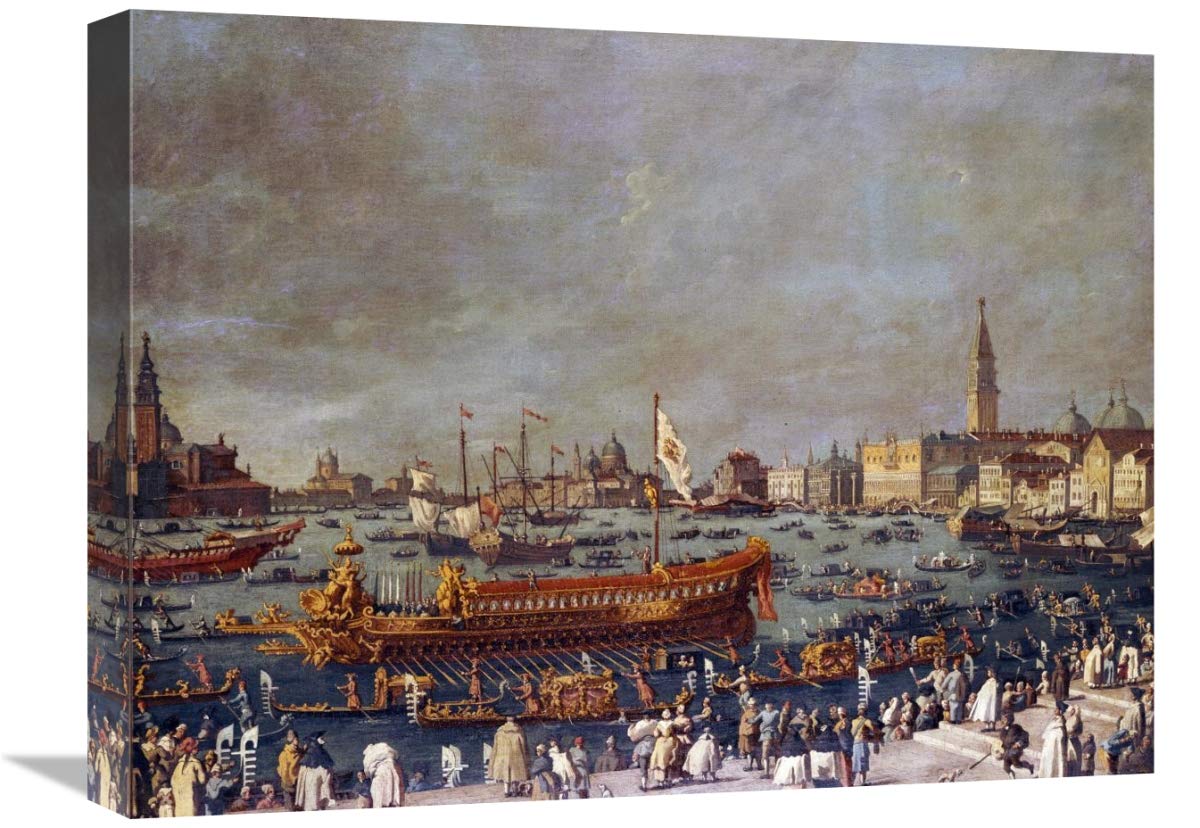 22 Inch The Doge in The Bucintoro Venetian School Art Print - Classic Italian Renaissance Painting for Home Decor, Office Wall Art & Gift Idea