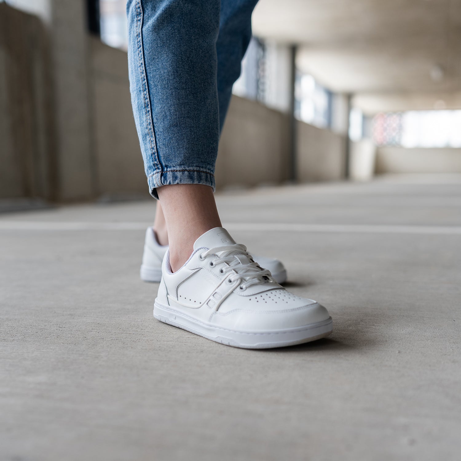 Barefoot Sneakers Barebarics Arise All White - Minimalist Running Shoes for Natural Movement & Gym Workouts