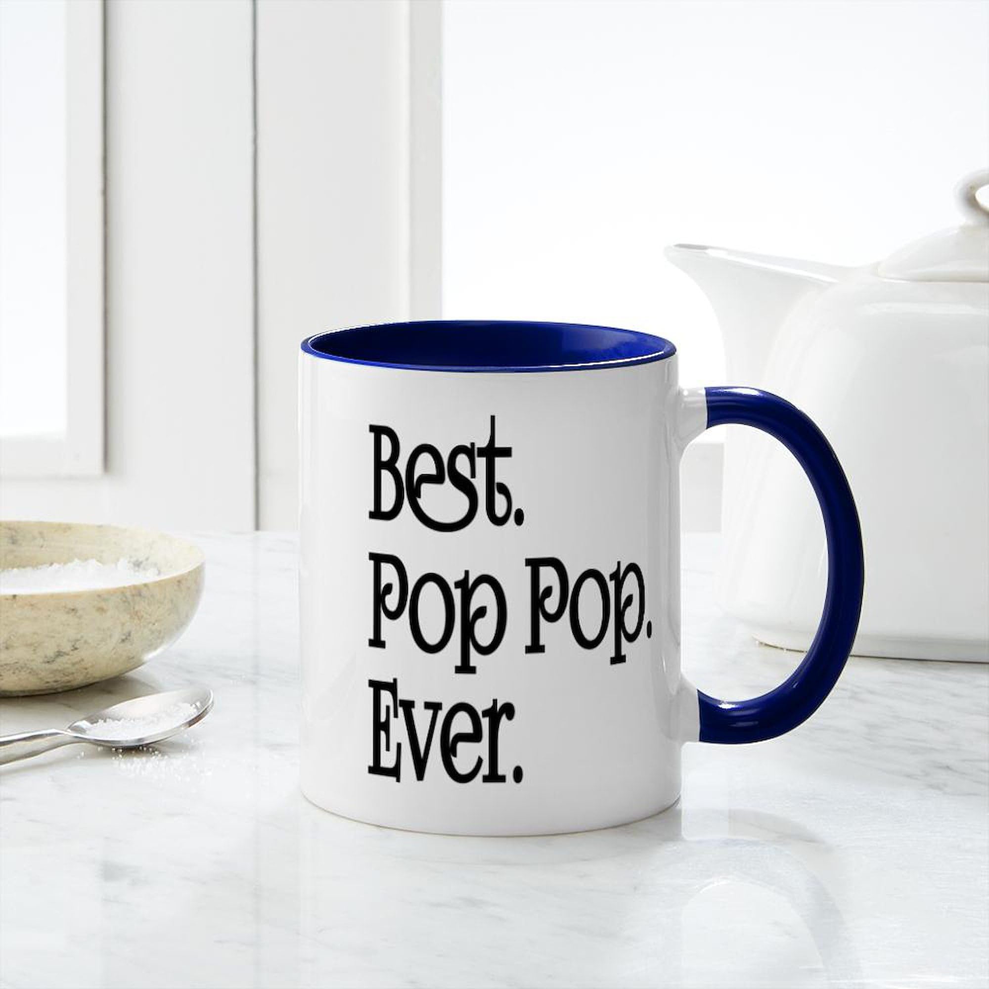 Best Pop Pop Ever 11 oz (325 ml) Ceramic Coffee Mug - Funny Novelty Gift for Dad, Grandpa & Father's Day - Perfect for Home, Office & Coffee Lovers