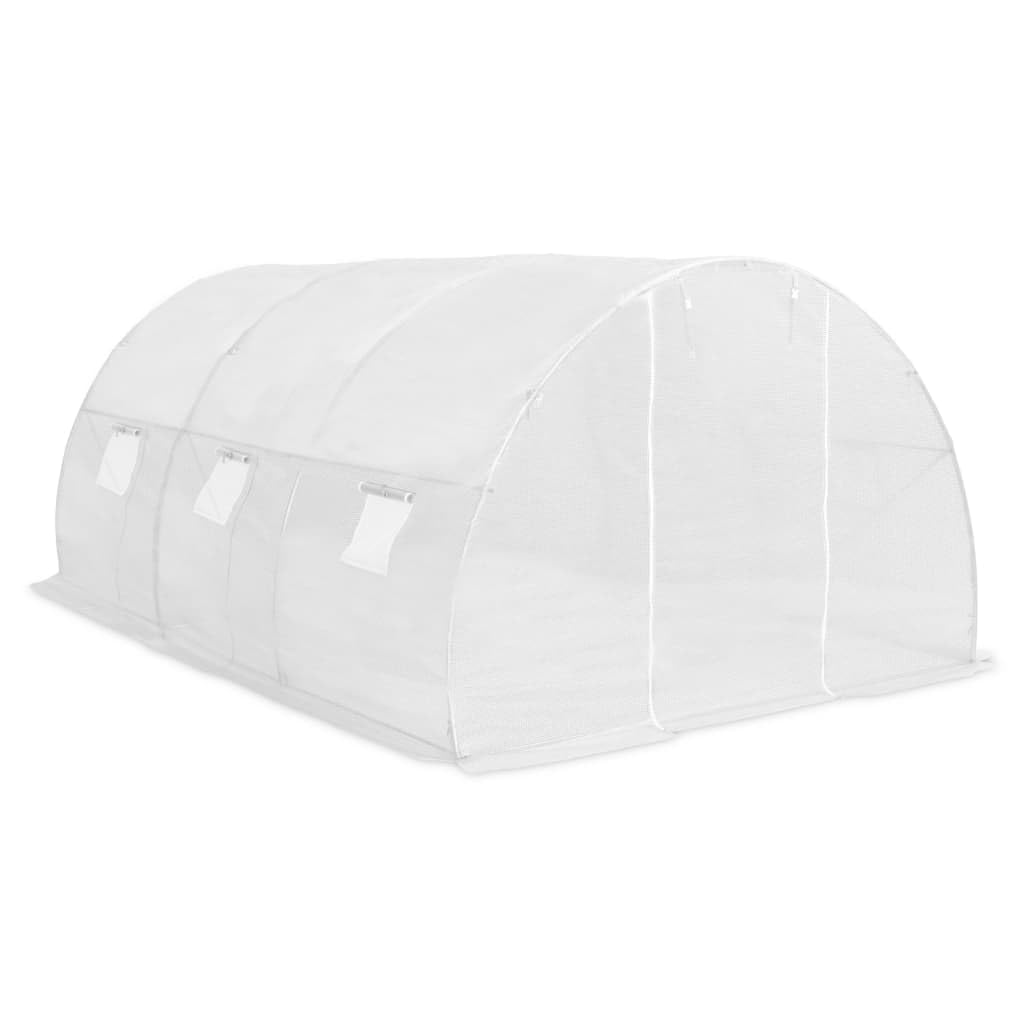 vidaXL 145.3 ft² Greenhouse with Steel Foundation - Cold Frame Plant Tent for Tomato Growth, Garden Warm House, Outdoor Yard Structure | Perfect for Backyard Gardening, Plant Cultivation & Seasonal Protection