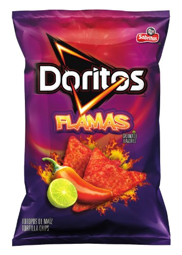 Doritos Flamas Tortilla Chips - Spicy Lime Flavored Corn Snacks, 2.125oz (28 Pack) | Perfect for Parties, Game Nights & Office Snacking