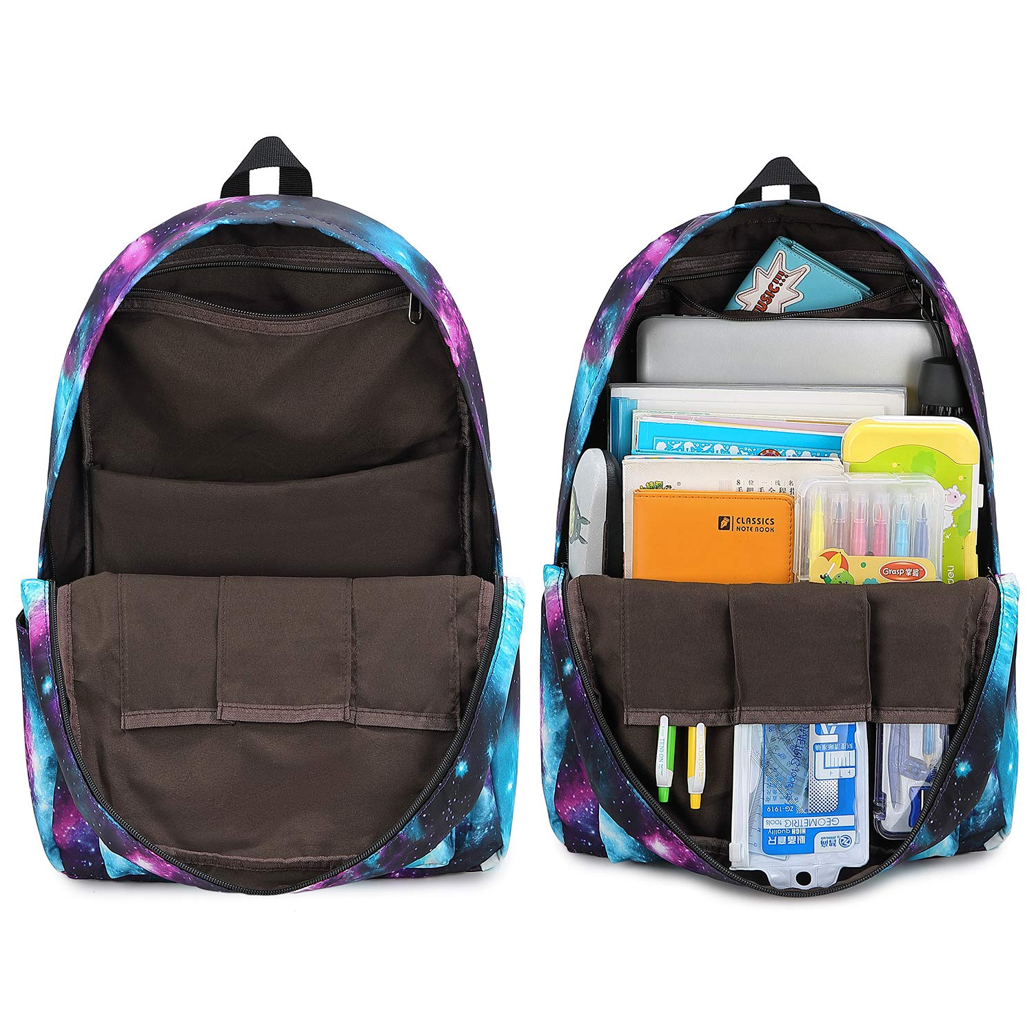 Stylish Lightweight Canvas Backpack for Teen Girls - Durable School Bookbag with Multiple Pockets - Perfect for High School, College, Travel & Daily Use