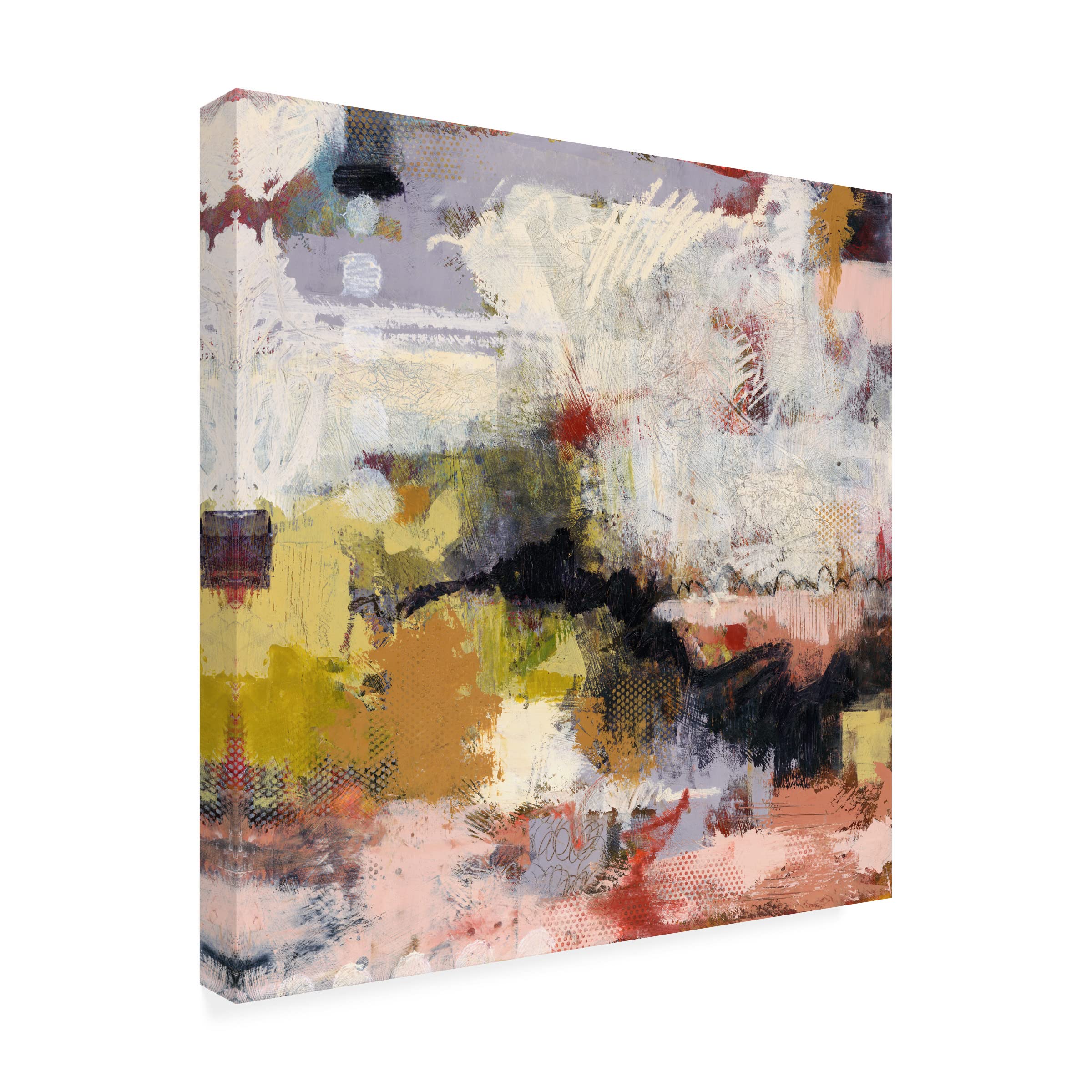 Trademark Fine Art 'Dazzle' Canvas Wall Art by Linda Nickell - Modern Abstract Painting for Living Room, Bedroom & Office Decor