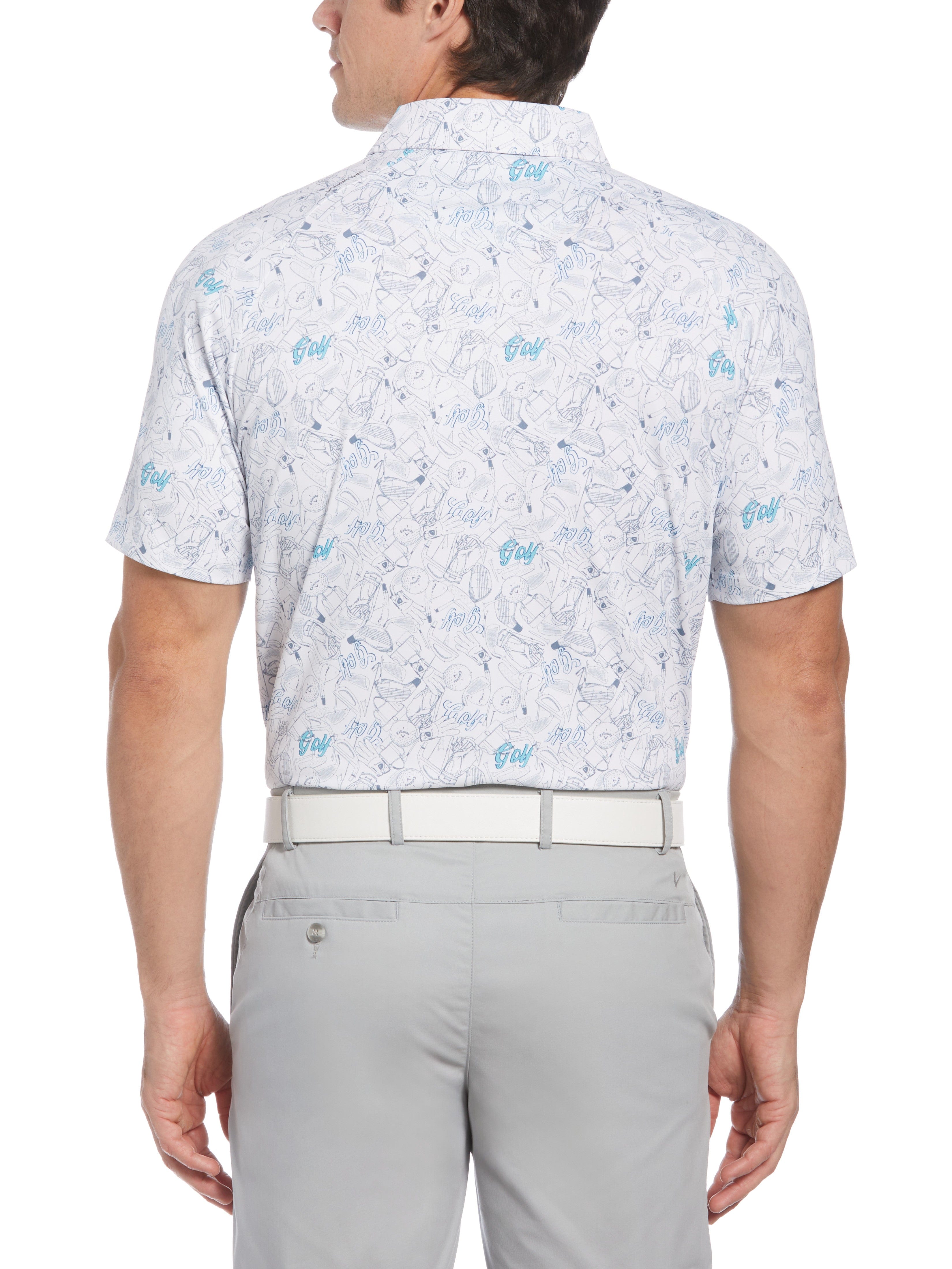 Men's Golf Polo Shirt with Stylish Print - Comfortable & Breathable for Golf, Casual Wear & Outdoor Activities