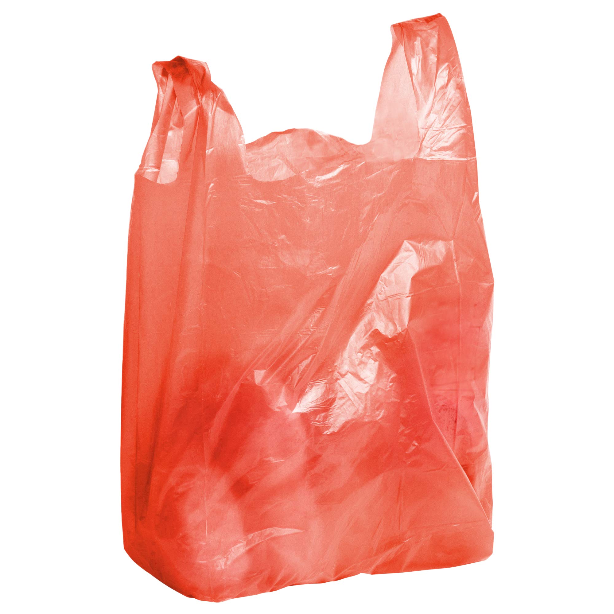APQ 1000 Pack Orange T-Shirt Bags 12x8x24 Inches - Ultra Thin 0.65 Mil Polyethylene Grocery Bags with Handles for Retail Stores, Restaurants & Supermarkets - Perfect for Shopping, Takeout & Lightweight Carry-Out Needs