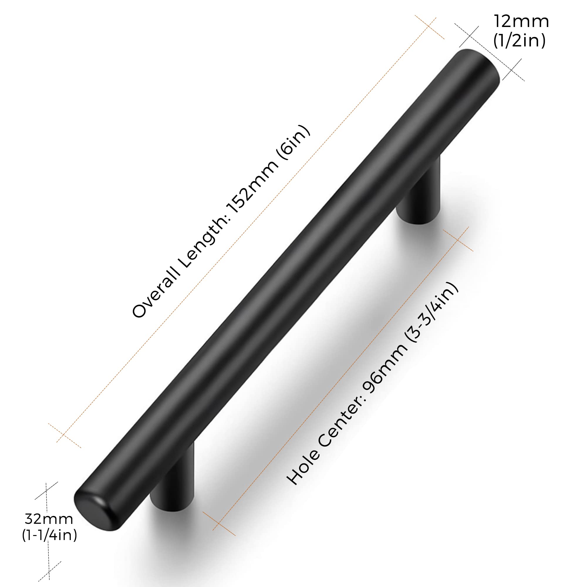 Ravinte Black 5-Pack 3.75 Inch Cabinet Pulls - Matte Black Kitchen Cabinet Handles & Drawer Pulls - Modern Black Hardware for Cabinets & Furniture - Perfect for Kitchen Remodel, Bathroom Vanity & Office Drawers