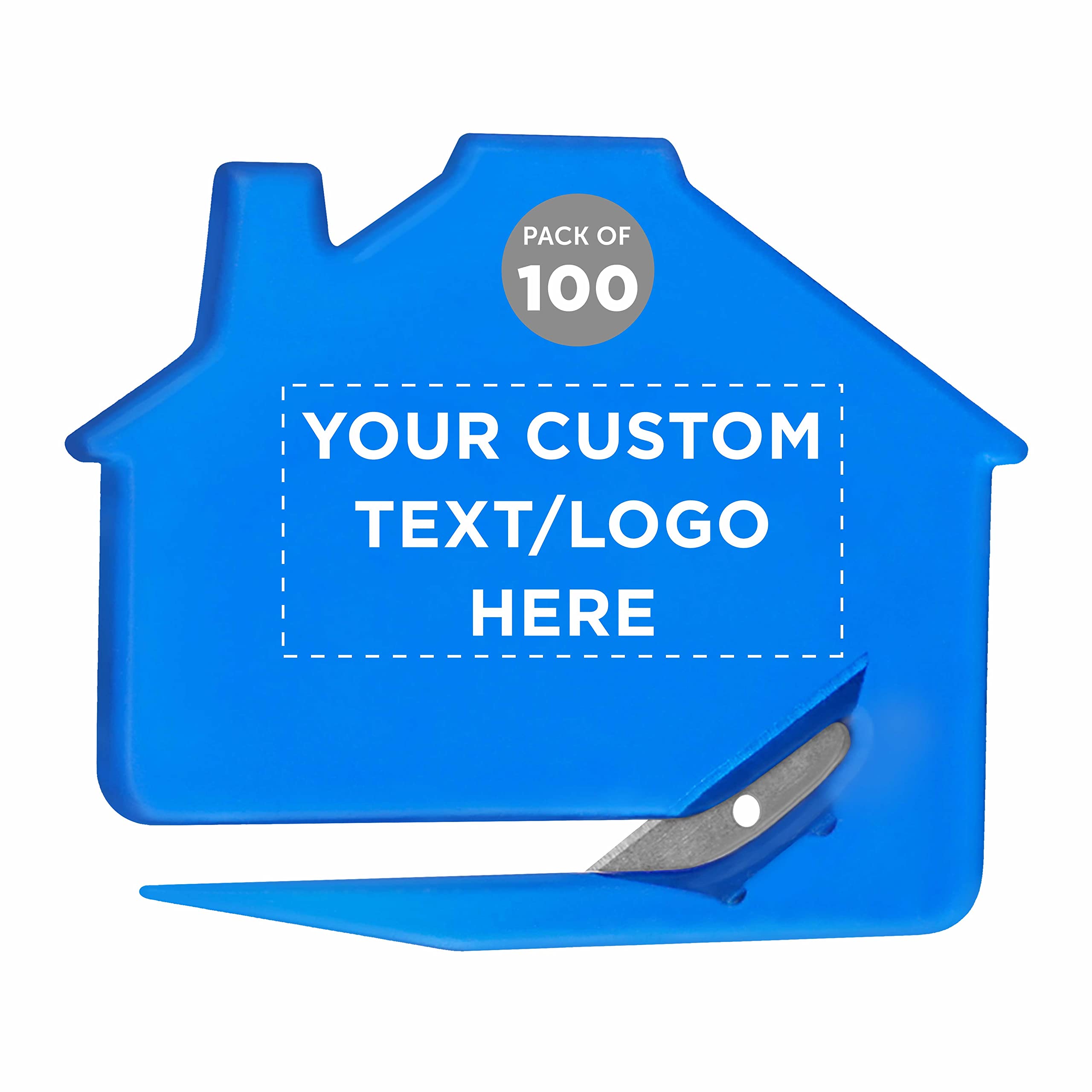 Custom House Letter Openers Set of 100 - Personalized Bulk Pack for Home & Office Use - Elegant TBlue Design - Ideal for Mail Opening, Corporate Gifts & Wedding Favors