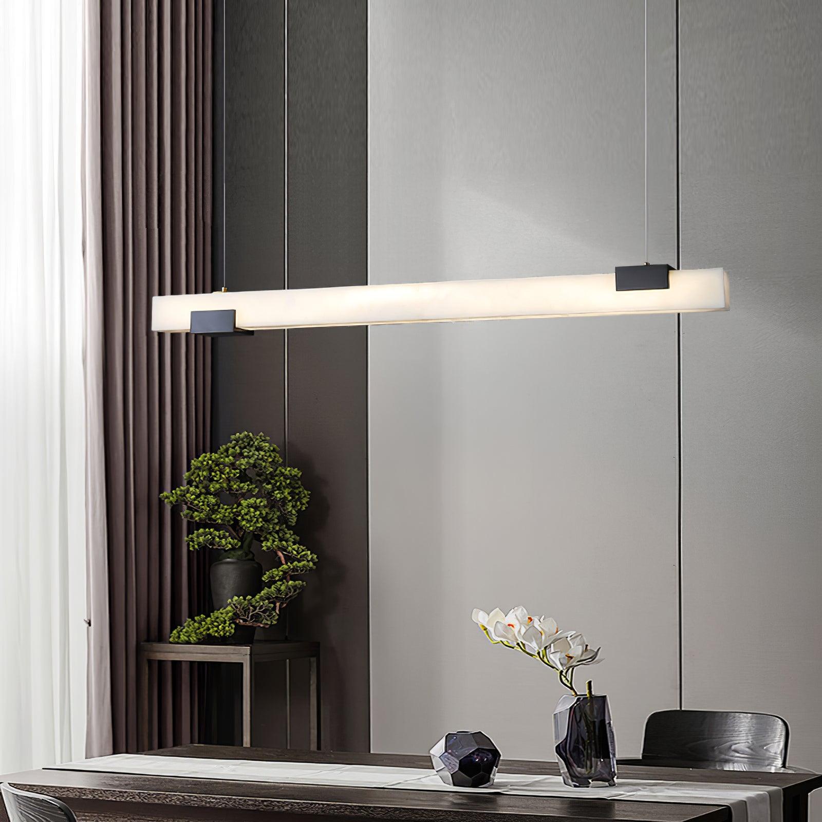Elegant Alabaster Pendant Light - Modern Handcrafted Glass Ceiling Lamp for Dining Room, Kitchen Island & Bedroom Lighting