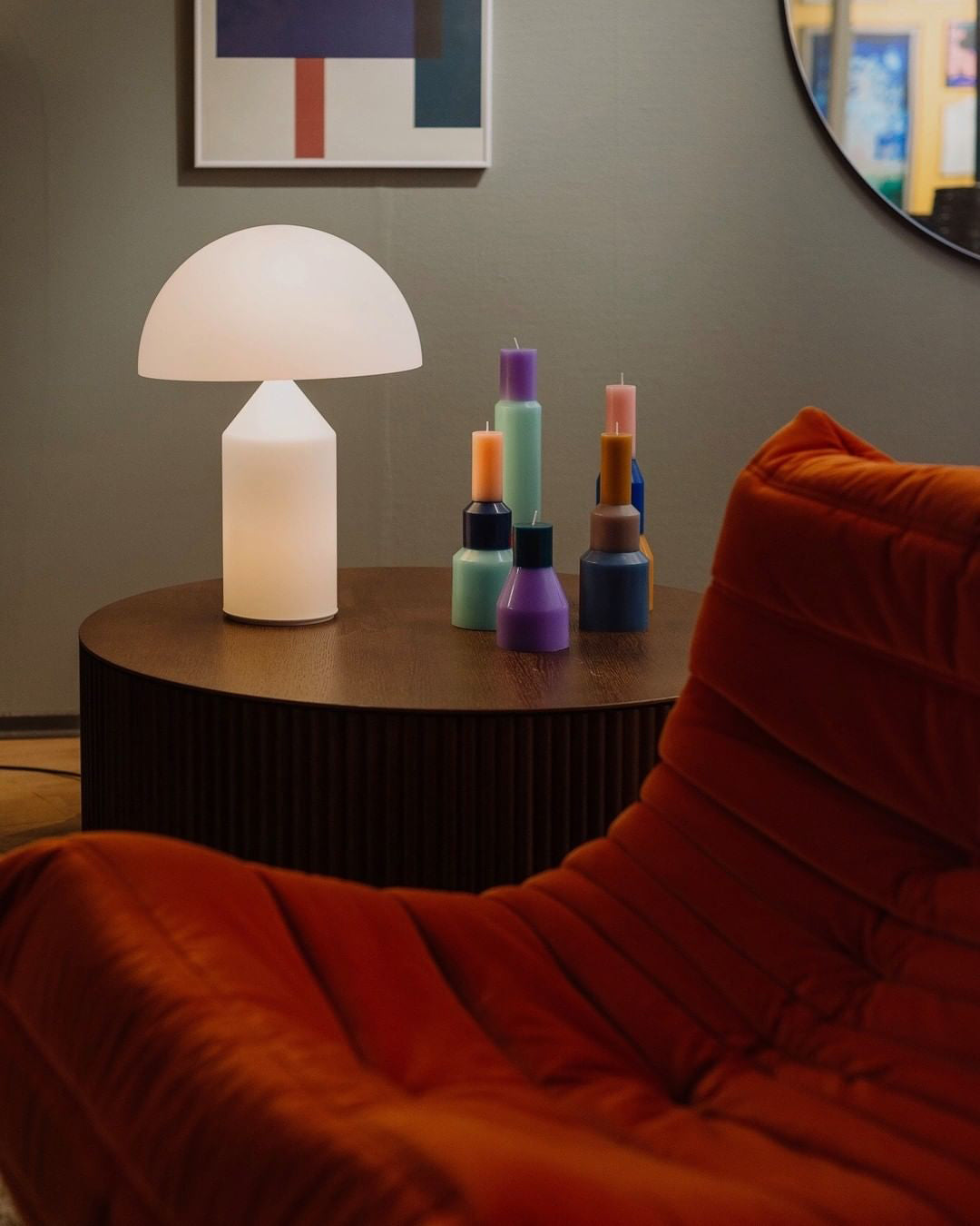 Atollo Modern Metal Table Lamp - Minimalist Design for Living Room, Bedroom & Office - Dimmable LED Desk Light for Home Decor & Workspace Lighting
