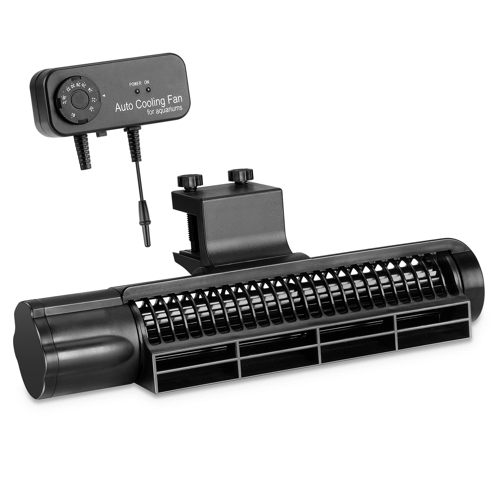 12V Aquarium Chiller Cooling Fan with Adjustable Knob - DC Cross-Flow Fan for Fish Tanks (4W) | Broad Airflow for Freshwater & Saltwater Aquariums - Perfect for Summer Temperature Control