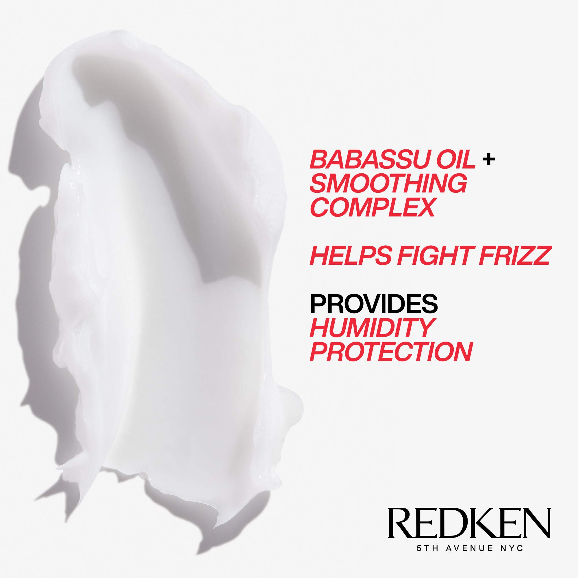 Redken Frizz Dismiss Shampoo & Conditioner Set with Rebel Tame Treatment for Frizzy Hair - Smoothing & Frizz Control Hair Care Kit for Dry, Damaged Hair - Perfect for Daily Use at Home or Salon