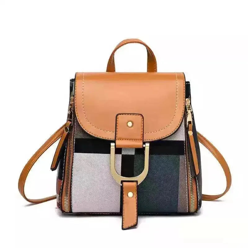 Stylish Plaid Casual Backpack Crossbody Bag for Women & Men - Perfect for Travel, Work, School & Daily Use