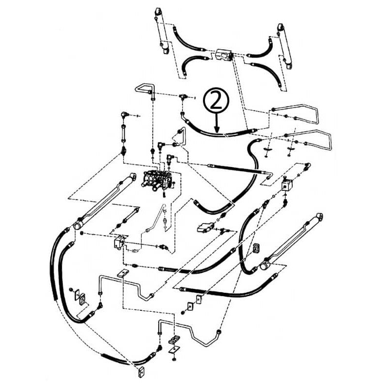 Bobcat 953 Hydraulic Hose for Loader Bucket Tilt Circuit - Replacement Part #2 | Heavy-Duty Construction Equipment Accessory