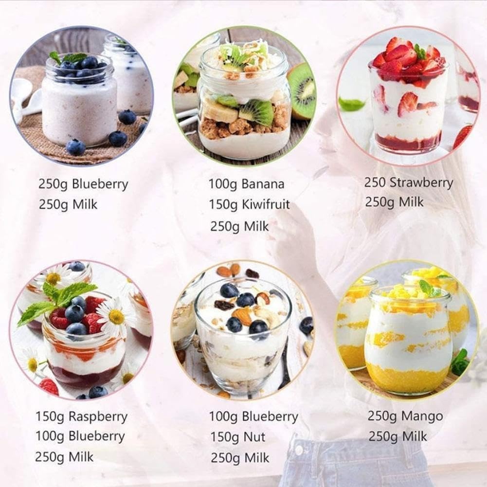 2025 Probiotic Yogurt Maker Machine with Temperature Control & 8 Lids - Homemade Yogurt Maker for Healthy Breakfast, Snacks, and Gut Health - Perfect for Keto, Vegan, and Dairy-Free Diets