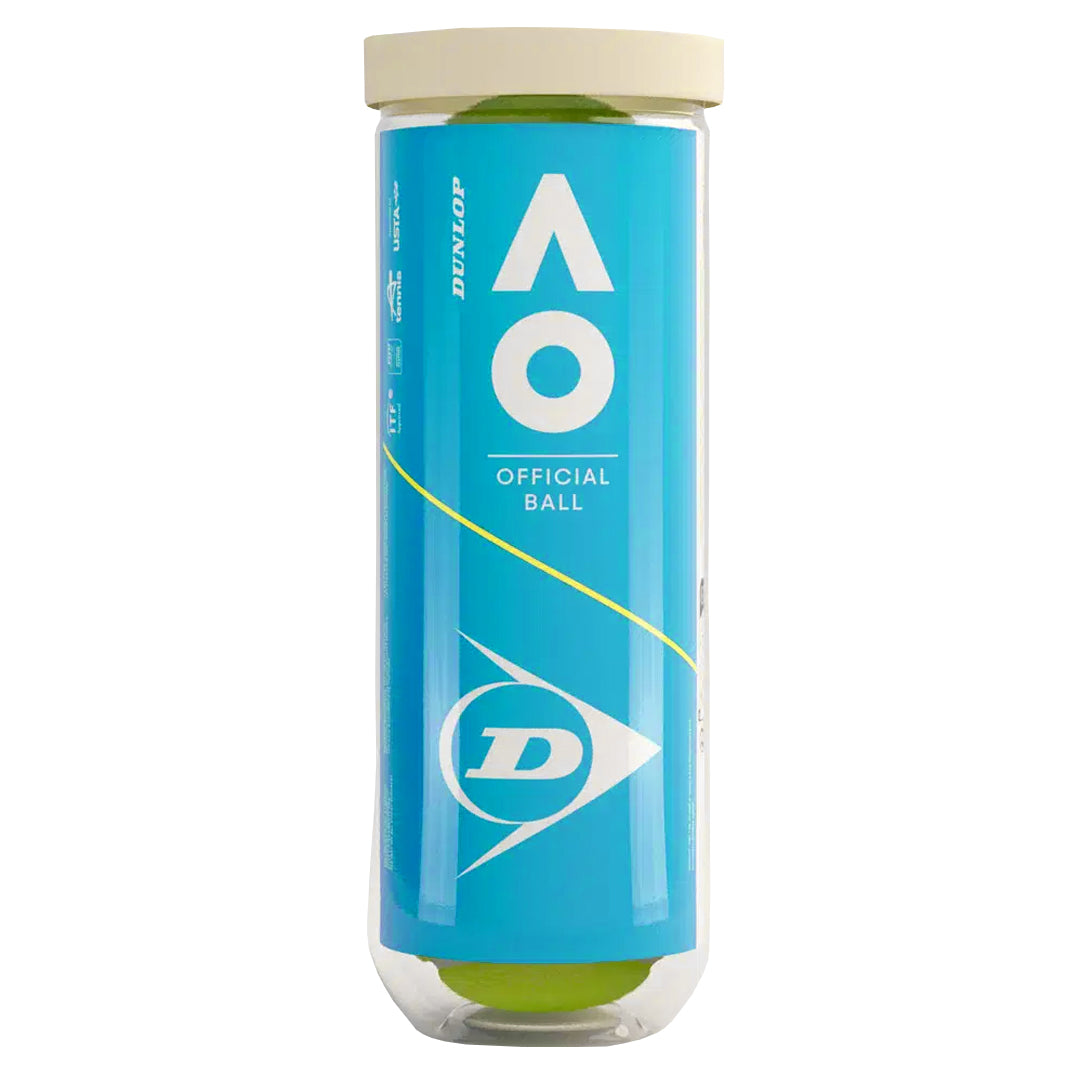 Dunlop Australian Open Tennis Balls - 3 Pack | Official Match Tennis Balls for Hard Courts | Perfect for Tournaments, Practice & Casual Play