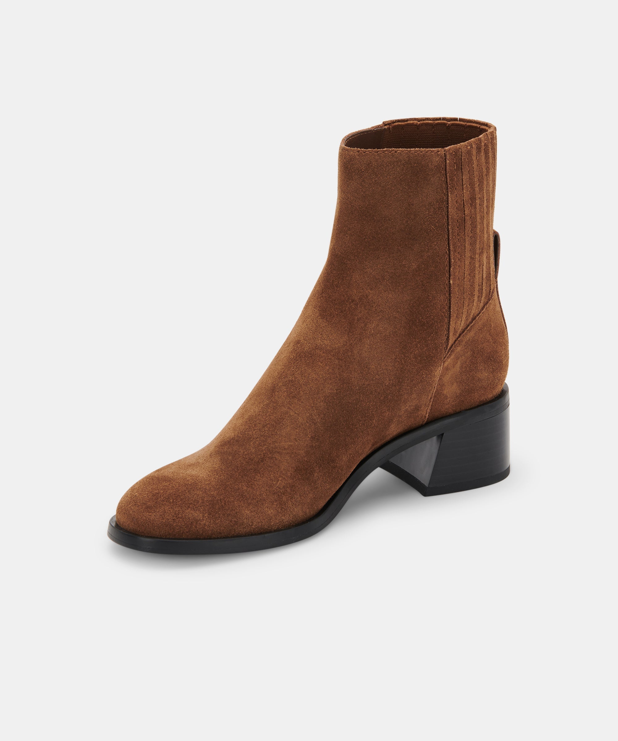 LAYTON BOOTIES DK BROWN SUEDE - Women's Ankle Boots for Fall & Winter | Comfortable & Stylish Suede Booties for Casual Outfits, Work & Date Nights