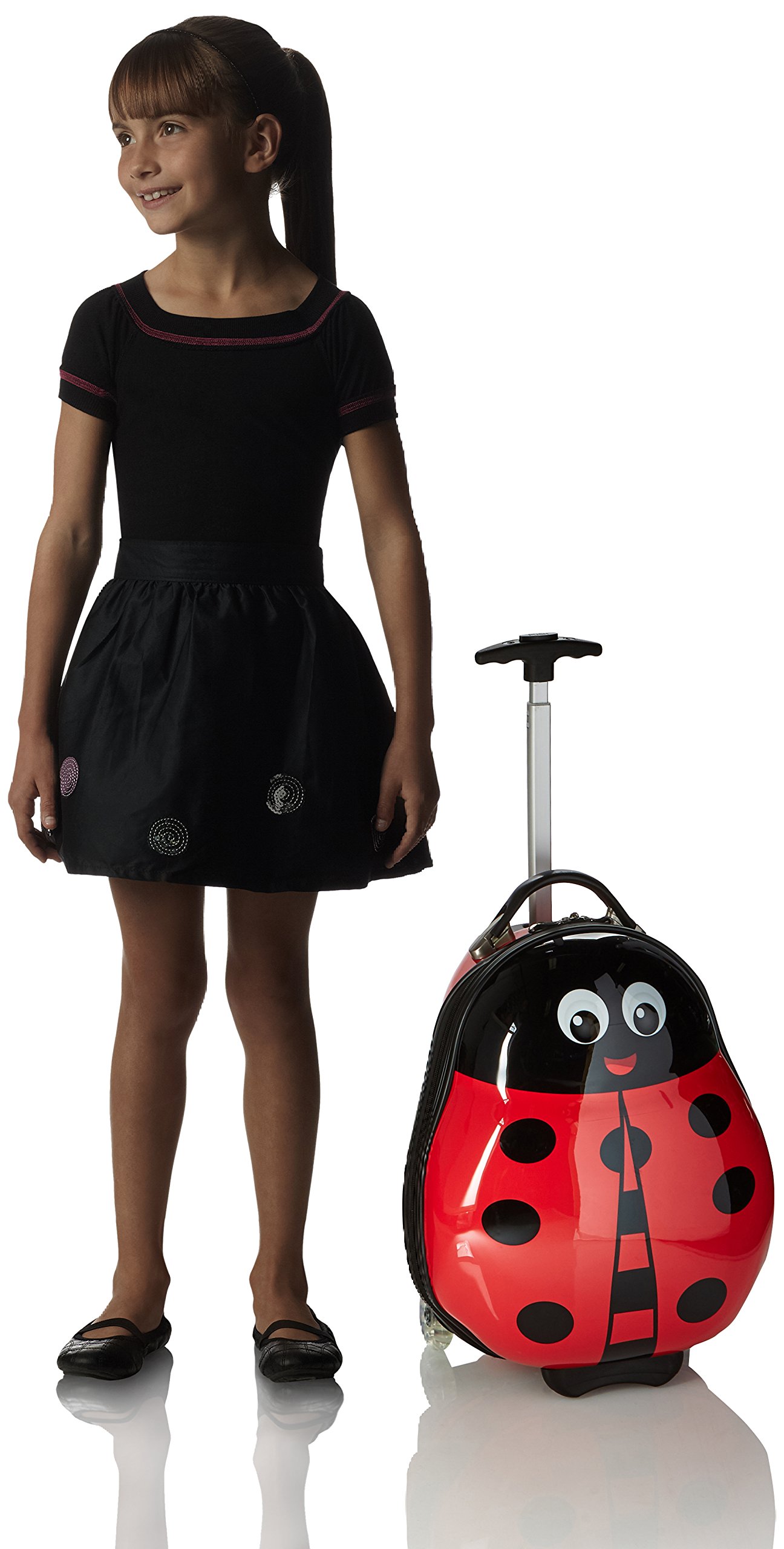 Heys Travel Tots Lady Bug Kids Luggage - Cute Ladybug Design Carry-On Suitcase for Children | Perfect for Air Travel, Road Trips & Sleepovers