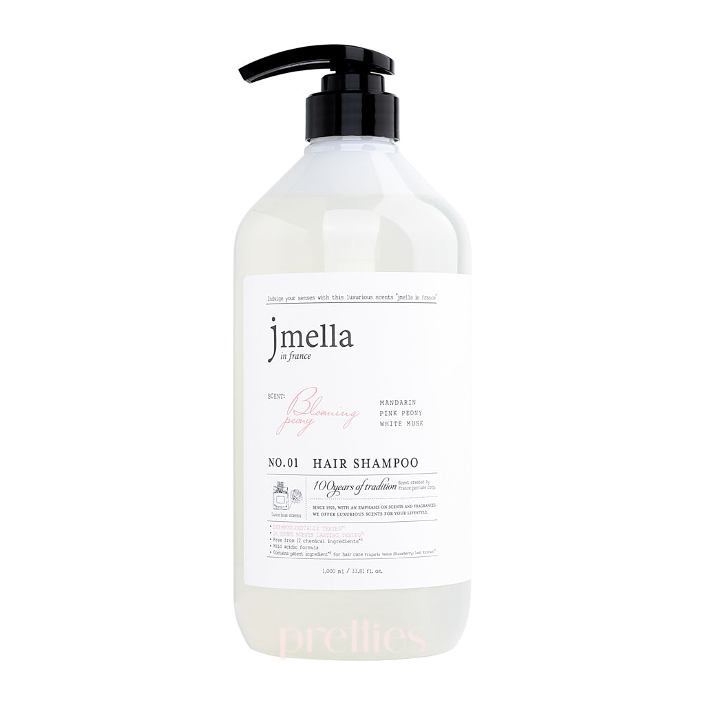 jmella Luxurious Fragrance Hair Shampoo - Blooming Peony Scent 1000ml | Hydrating & Nourishing for All Hair Types | Perfect for Daily Use & Special Occasions