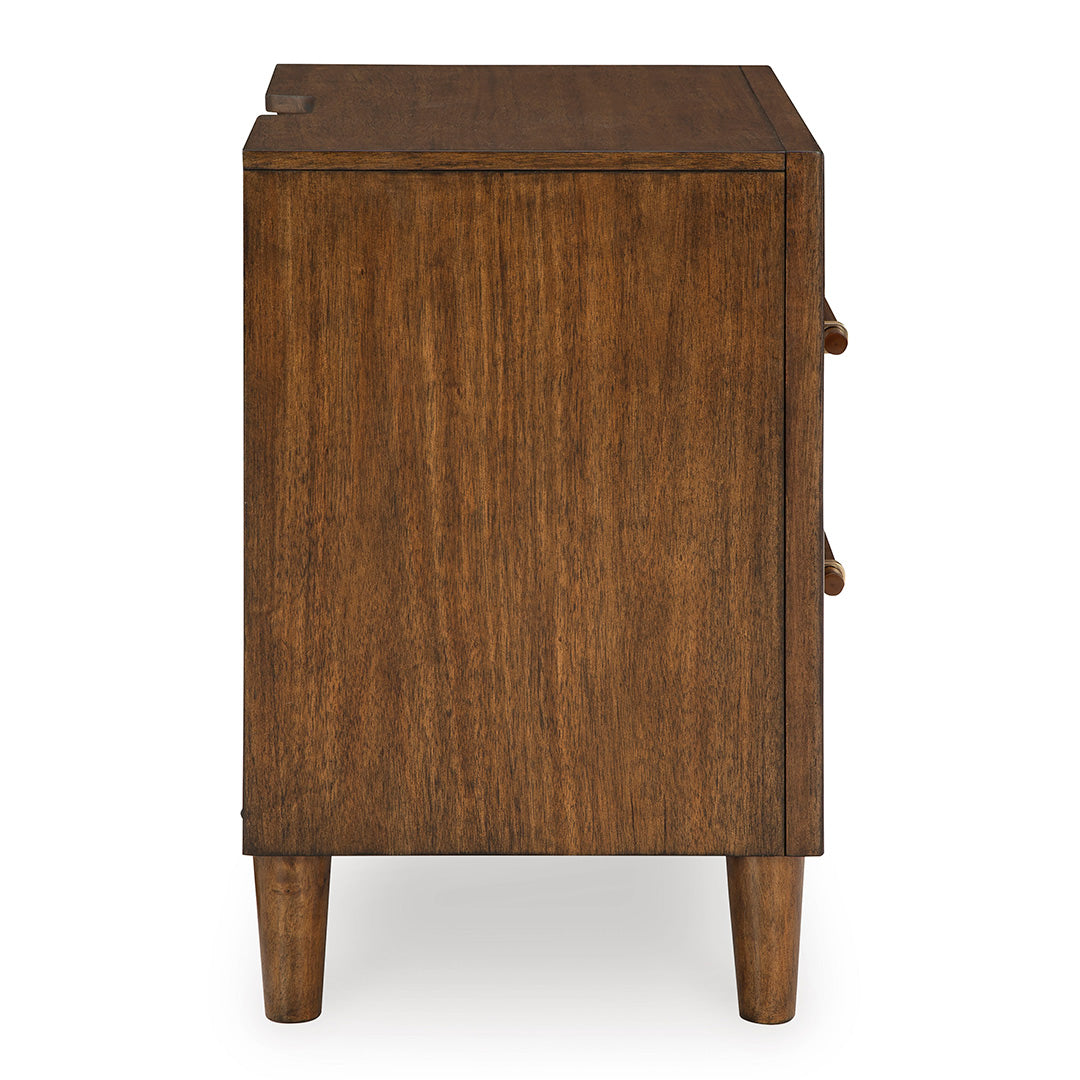 Modern Wooden Nightstand with 2 Drawers - Bedside Table for Bedroom, Living Room, or Office - Perfect for Storage & Organization