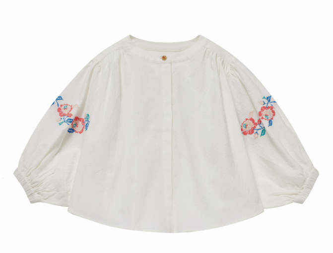 CERA UNA VOLTA CHRISTELLE BLOUSE for Girls (Ages 10-16 Years) - Elegant Floral Blouse for School, Parties & Special Occasions