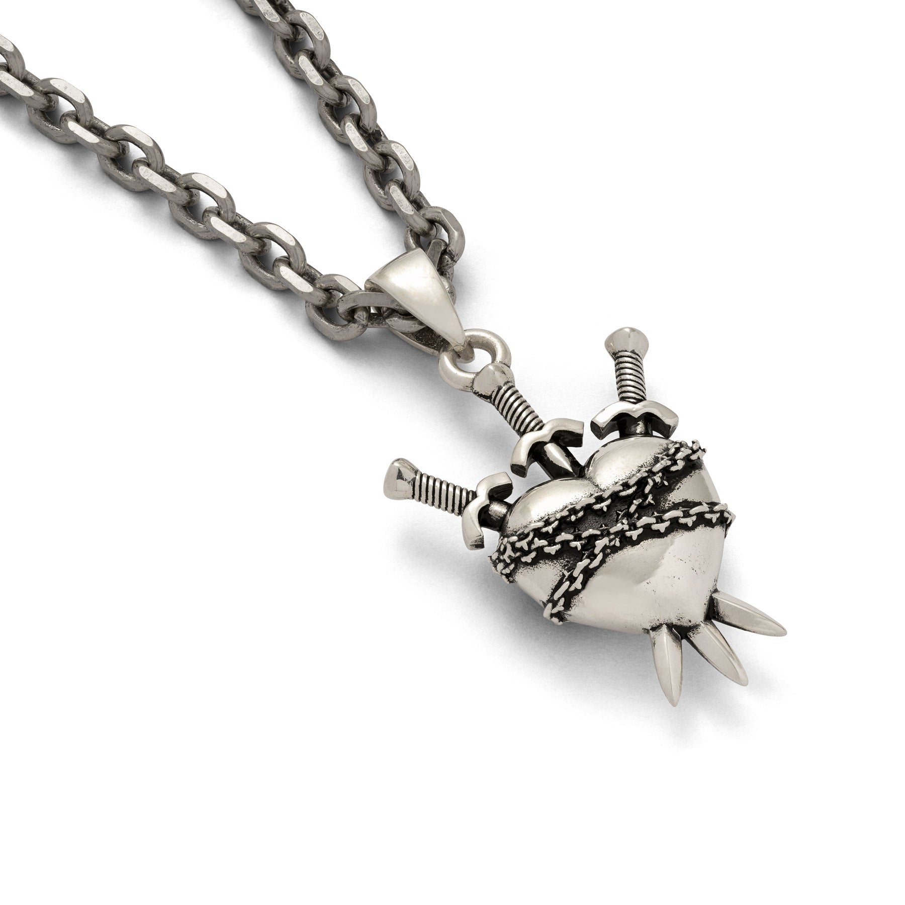 925 Sterling Silver 3 of Swords Pendant Necklace - Tarot Inspired Jewelry for Women - Perfect for Spiritual Protection, Gothic Fashion & Witchy Aesthetic