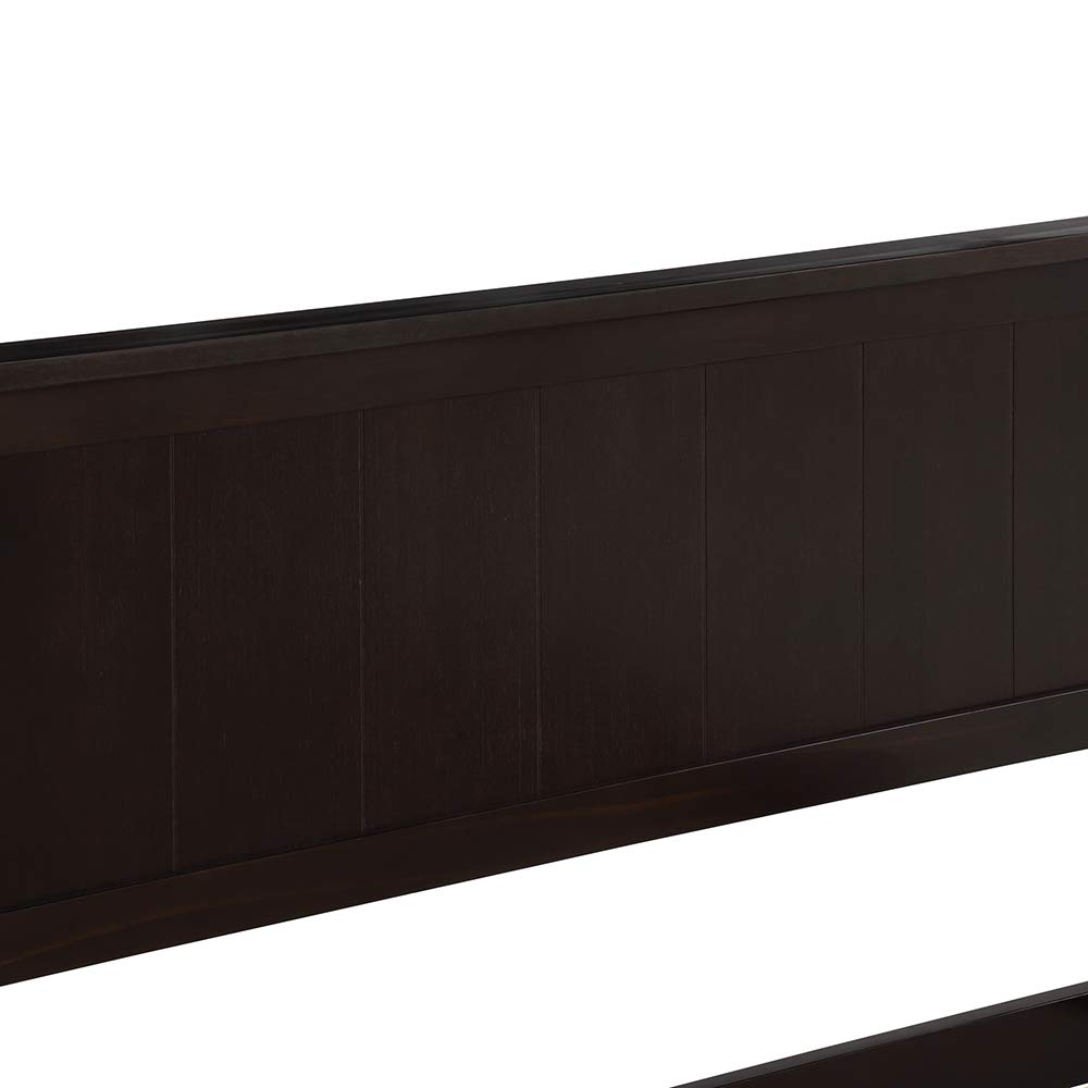 Rockjame Premium Wood Twin Platform Bed Frame with Headboard - Sturdy Slat Support, Easy Assembly, No Box Spring Needed - Perfect for Small Bedrooms, Guest Rooms & Dormitories
