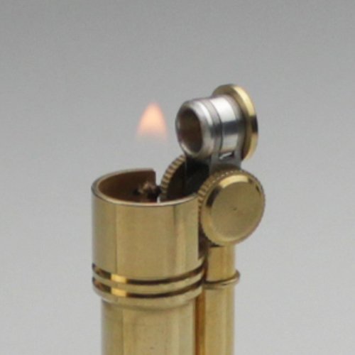 Douglass Oil Lighter Field-L Brass - Vintage Style Outdoor Camping Lighter for Hiking, Backpacking & Survival Gear