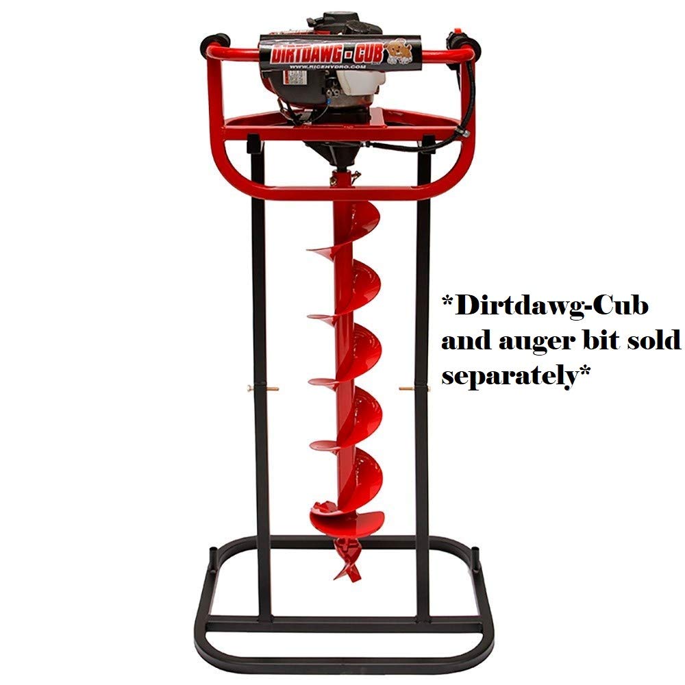 RICE Hydro Metal Rack for Dirt Diggers & Post Hole Auger Bits | Universal Storage Organizer for Post Hole Diggers, Ice Fishing Augers & Earth Auger Power Heads | Heavy-Duty Tool Rack for Construction, Farming & Outdoor Equipment Storage