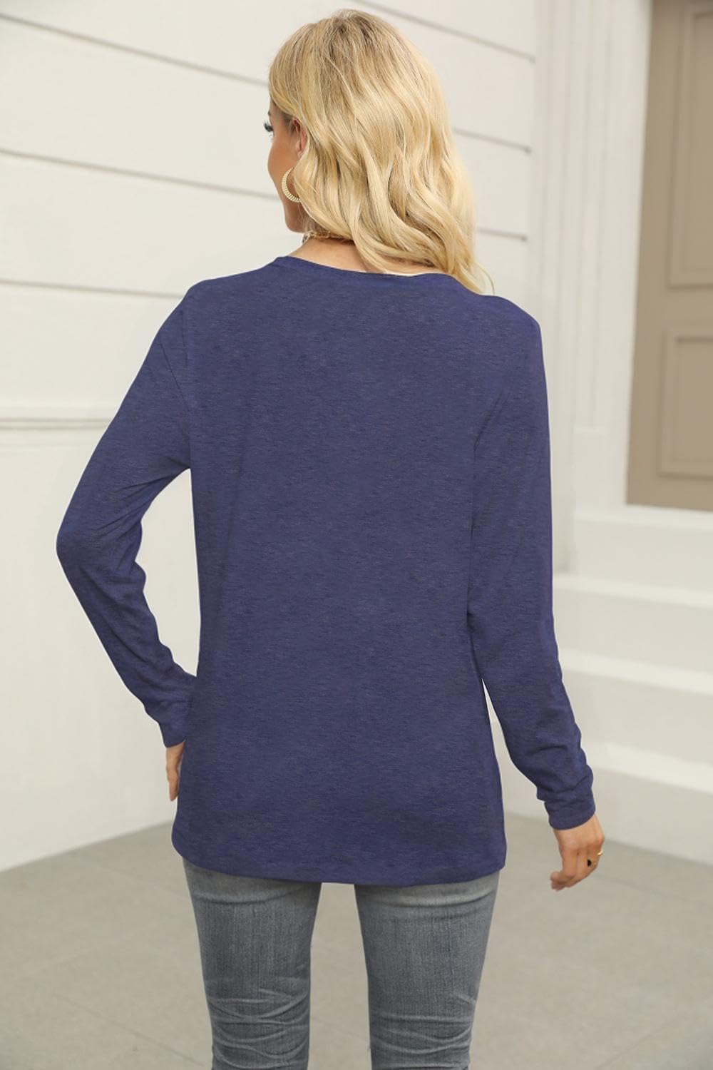 Women's Long Sleeve T-Shirts - Loose Fit Crewneck Casual Top, Lightweight Basic Tee for Everyday Wear | Perfect for Work, Lounge & Fall Outfits