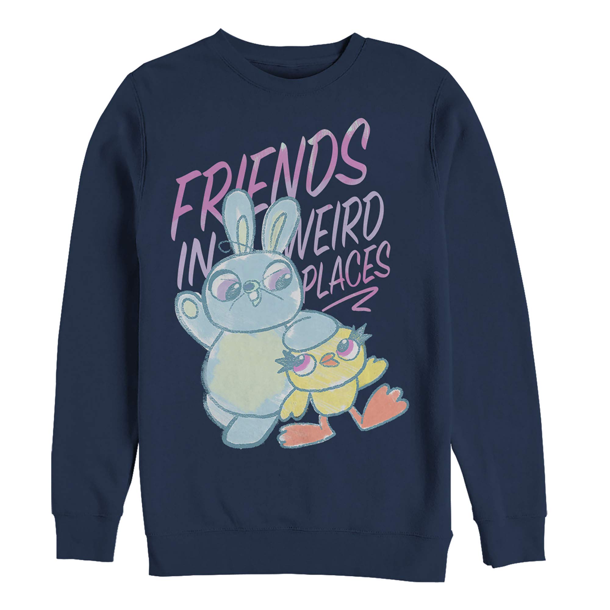 Men's Toy Story Ducky & Bunny Weird Places Sweatshirt | Disney Pixar Graphic Hoodie | Casual Wear for Fans & Collectors | Perfect for Movie Nights & Cosplay