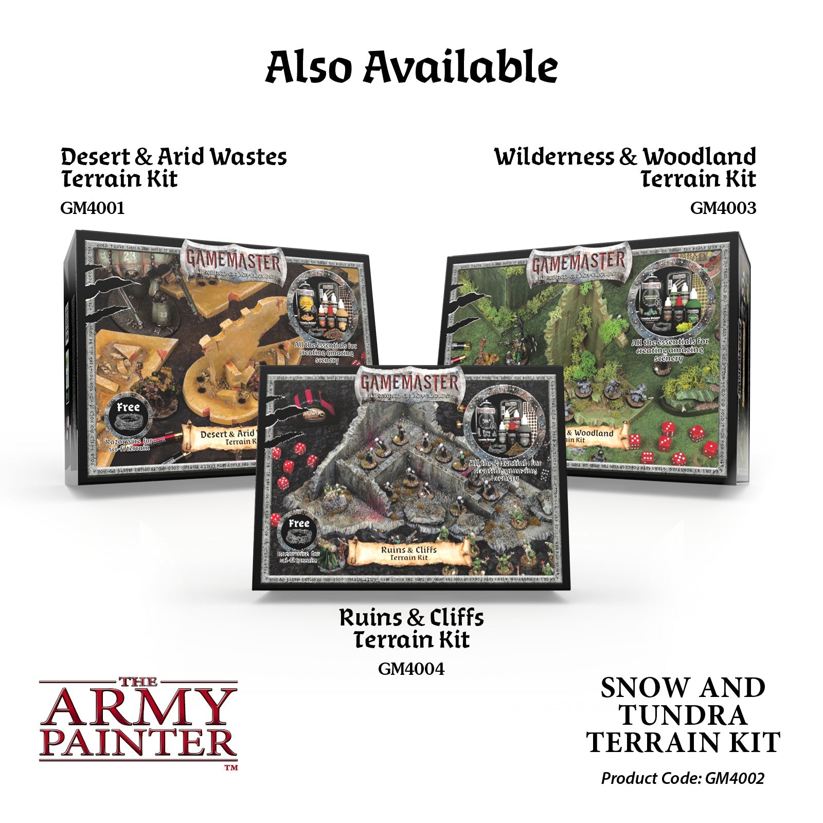 GameMaster Terrain Kit: Snow & Tundra Set for Tabletop RPG & Wargaming - D&D, Warhammer & Miniature Battle Scenes