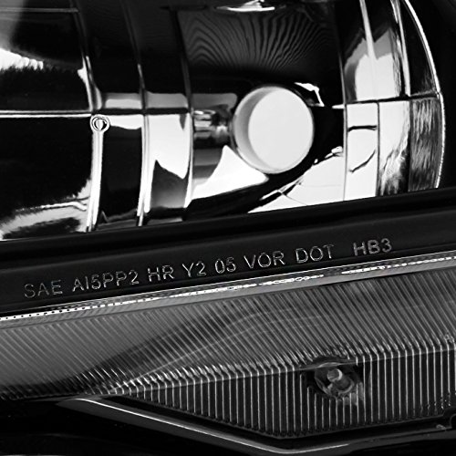 AKKON Replacement Headlights for Honda Pilot SUV - Black Left Driver & Right Passenger Side Head Lamps Pair Set | Perfect for Night Driving & Off-Road Adventures