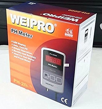 PH2010 Digital pH Meter with Probe - Accurate pH Value Online Monitor & Controller for Aquariums, Hydroponics & Water Testing