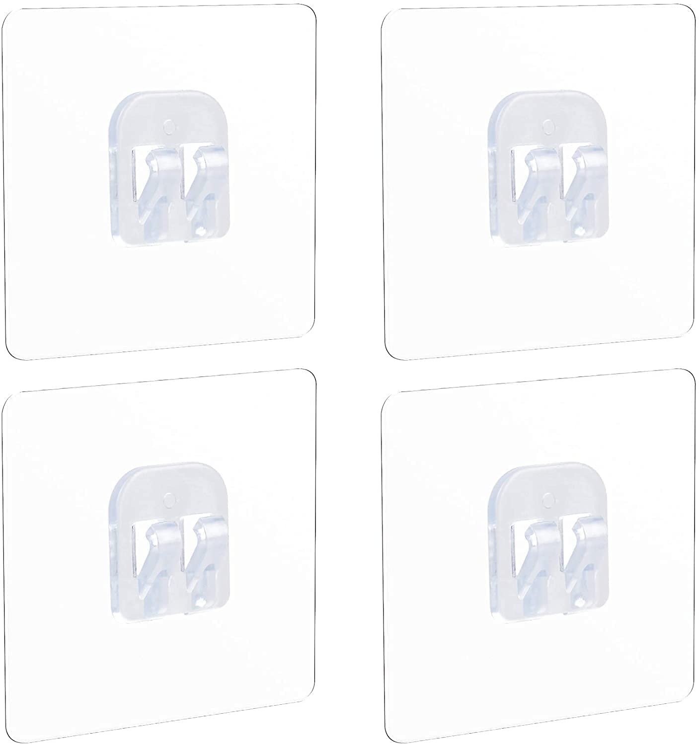 Taslibra Transparent Self-Adhesive Wall Hooks - 10 Pack, Strong Bathroom Sticky Hooks for Hanging Towels, Robes & Accessories - Perfect for Showers, Kitchens & Dorm Rooms