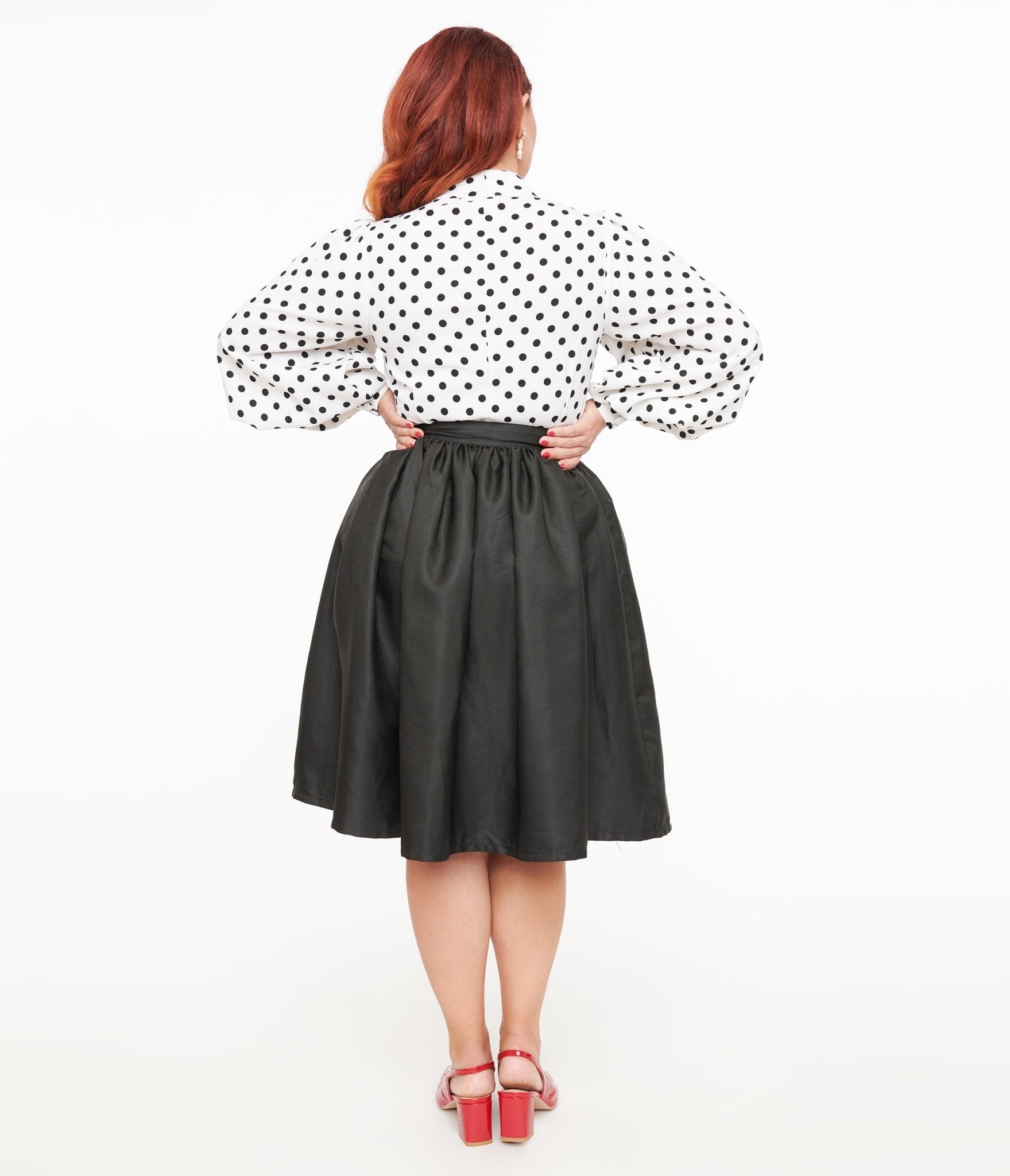 Vintage 1950s Black Cotton Swing Skirt - Retro A-Line Circle Skirt for Women | Perfect for Swing Dancing, Cocktail Parties & Vintage Fashion Outfits