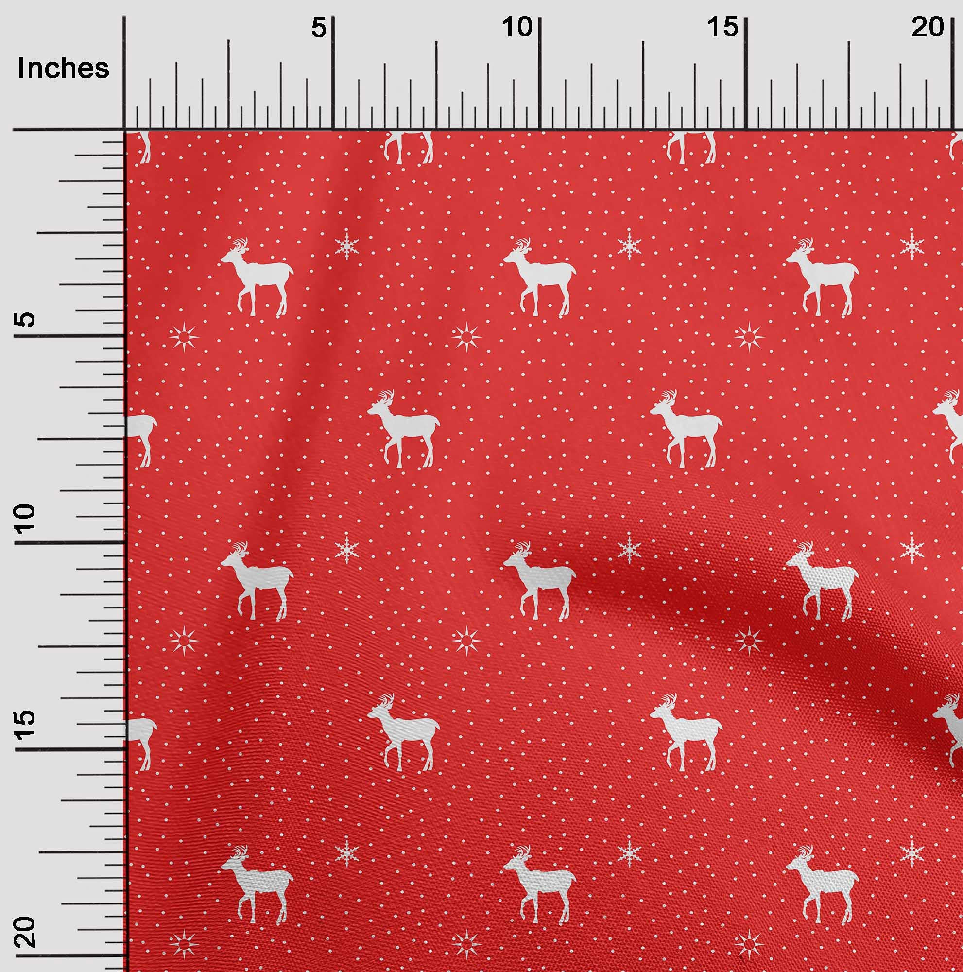 Velvet Red Christmas Fabric by The Yard - 58 Inch Wide Printed Sewing Material for DIY Clothing, Holiday Decor & Crafts | Perfect for Dresses, Quilts & Home Decor