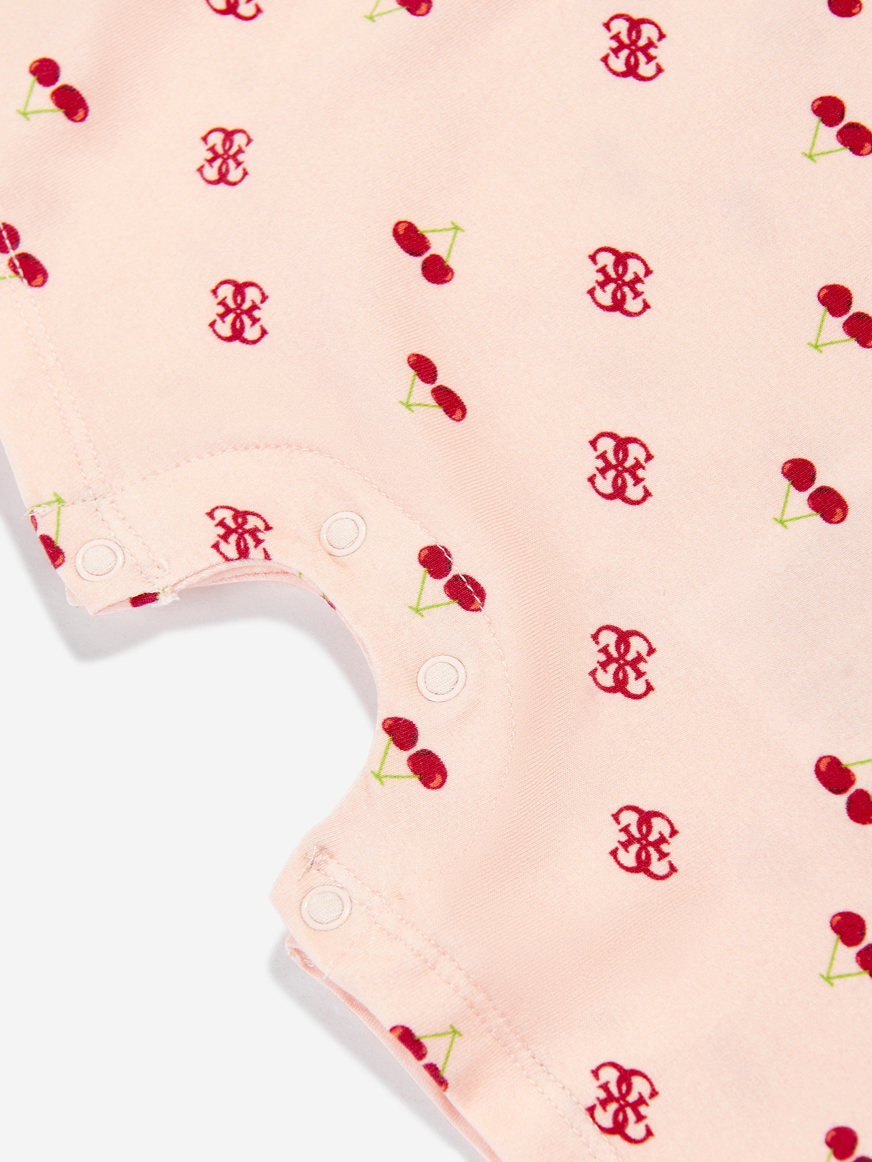 Adorable Pink Cherry Print Baby Girls Romper - Perfect for Summer Outfits, Playdates & Photo Shoots