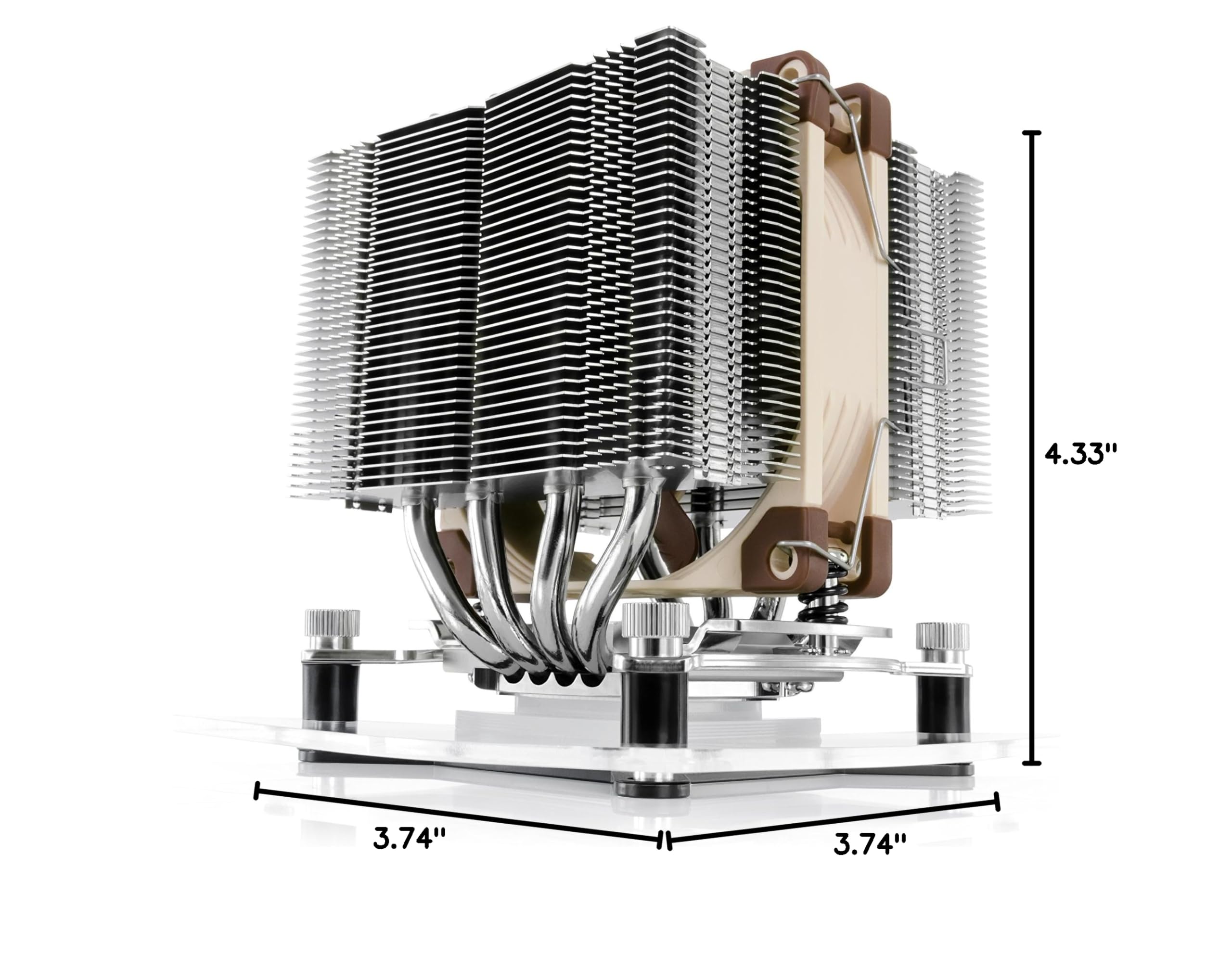 Noctua NH-D9L Premium CPU Cooler with NF-A9 92mm PWM Fan (Brown) - High Performance Quiet Cooling for Intel/AMD Desktops - Perfect for Gaming PCs, Workstations & Home Office Setups