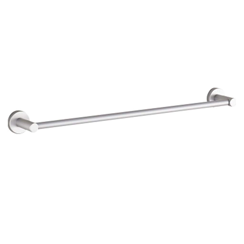 HUOQILIN Aluminum Bathroom Towel Rack - 50cm Wall Mounted Single Pole Towel Bar, No Drilling Required - Perfect for Small Bathrooms, Apartments, and Space-Saving Home Decor
