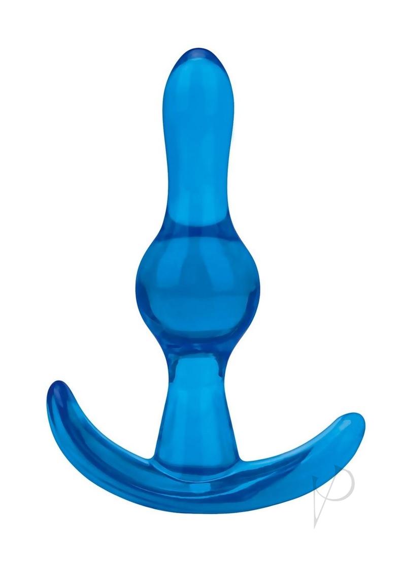 Premium Blue Line Tear Drop Butt Plug 3.5 Inch - Silicone Anal Plug for Beginners & Advanced Users - Perfect for Couples Play, Solo Exploration & BDSM Scenes