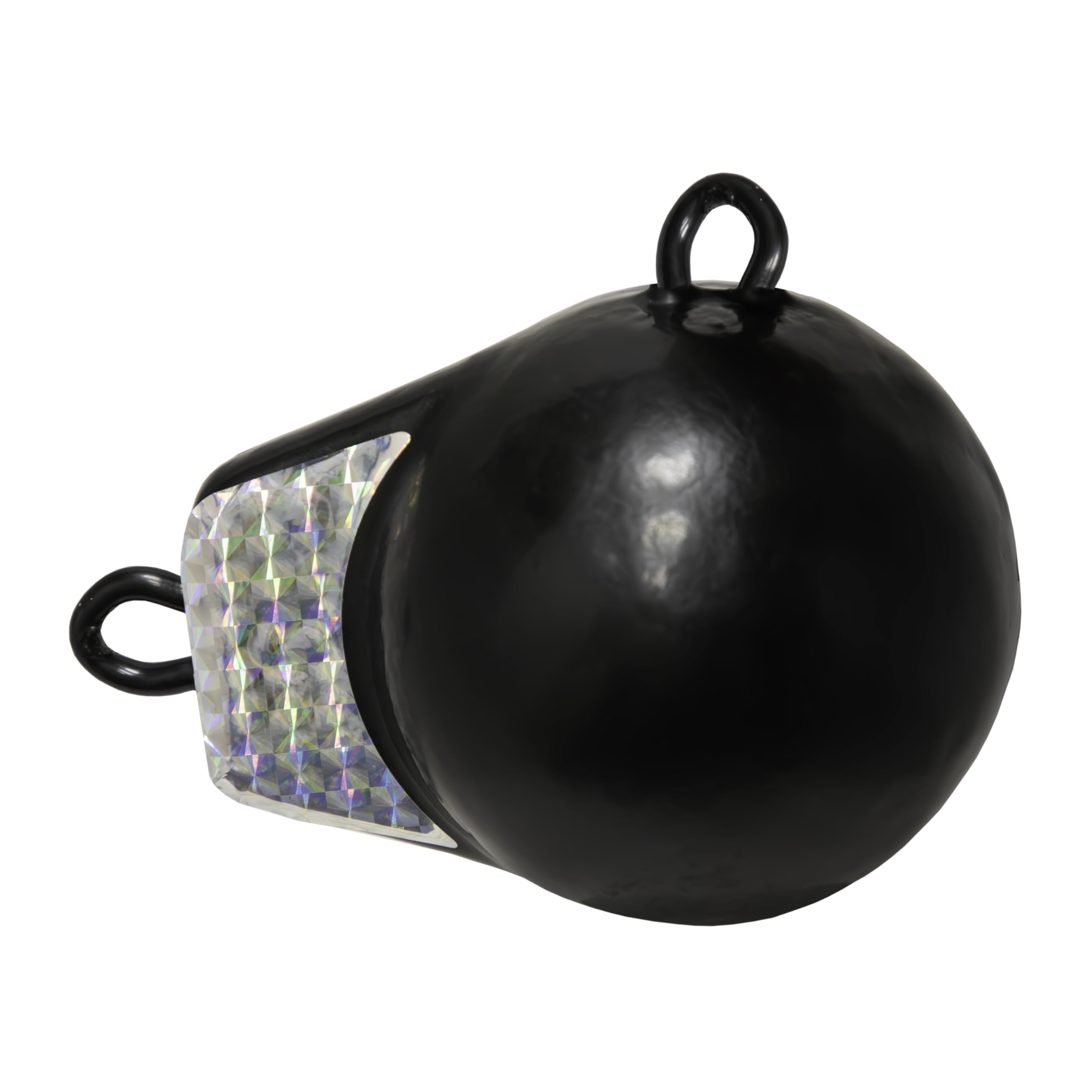 Extreme Max 3006.6944 6 lbs. Coated Ball-with-Fin Downrigger Weight - Silver Flash Finish for Saltwater Fishing & Trolling | Heavy Duty Boat Sinker for Deep Sea, Lake & Offshore Angling